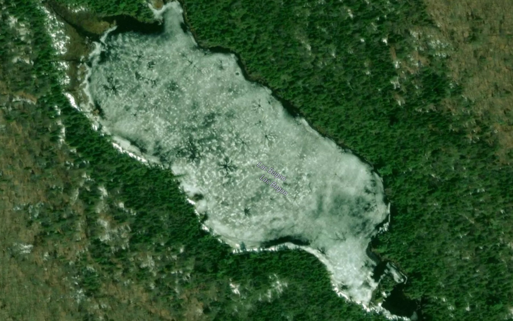 Satellite map of the Lac Bogon