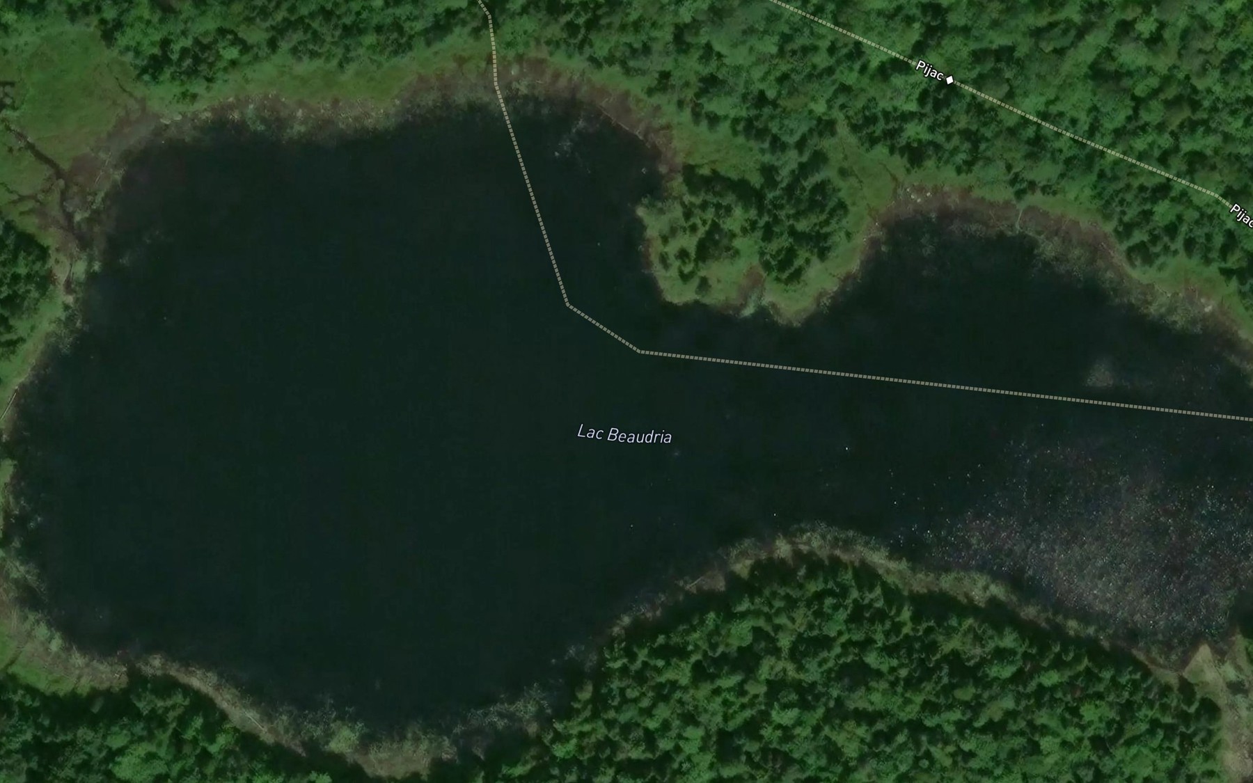 Satellite map of the Lac Beaudria