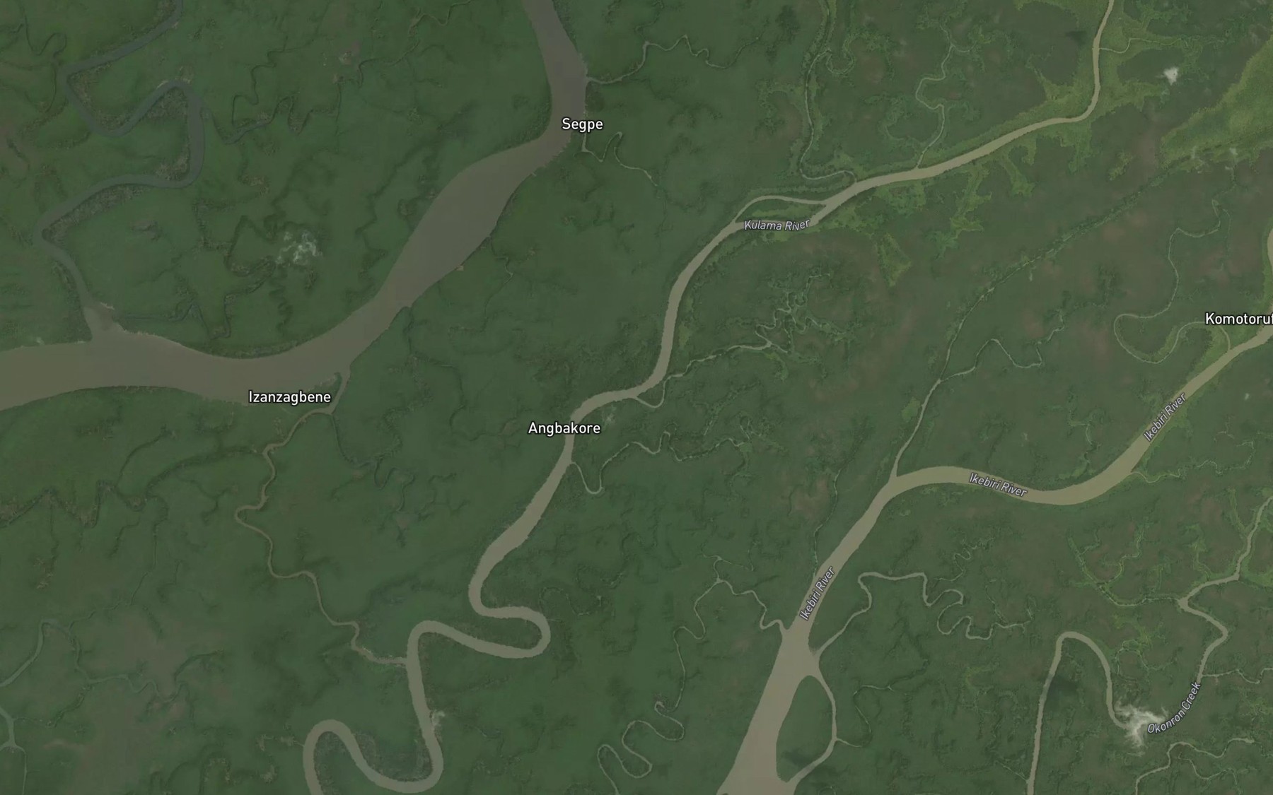 Satellite map of the Ogbabubo Creek