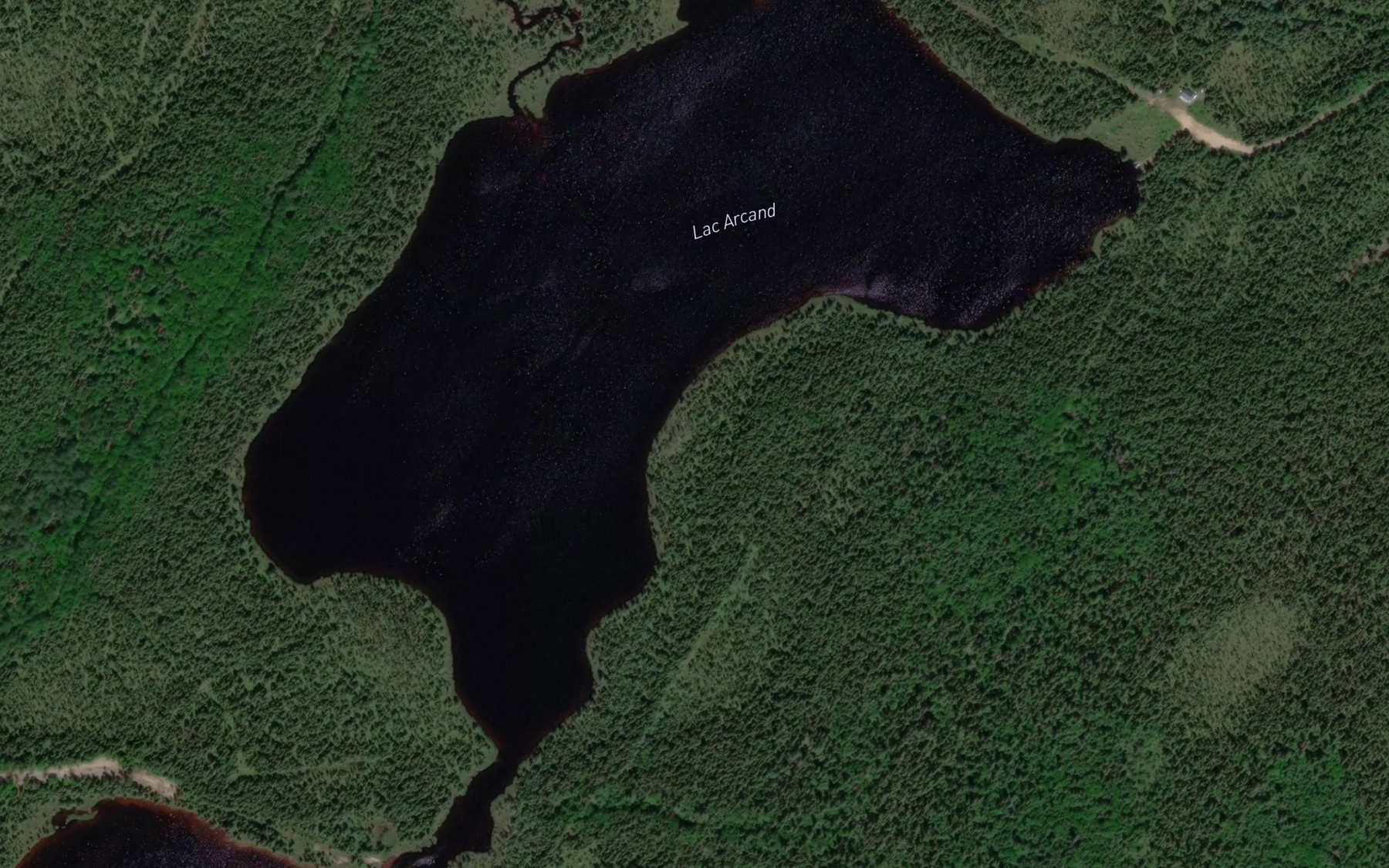 Satellite map of the Lac Arcand