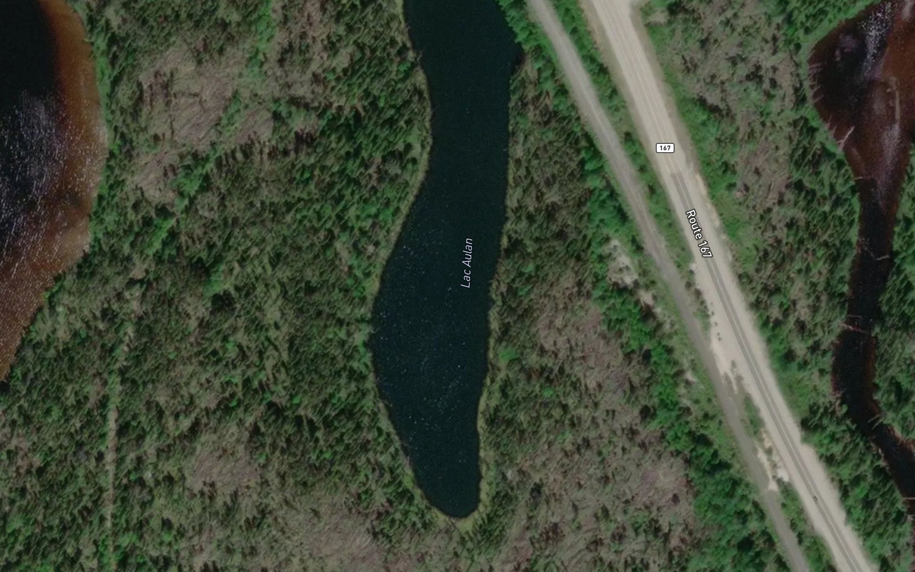 Satellite map of the Lac Aulan