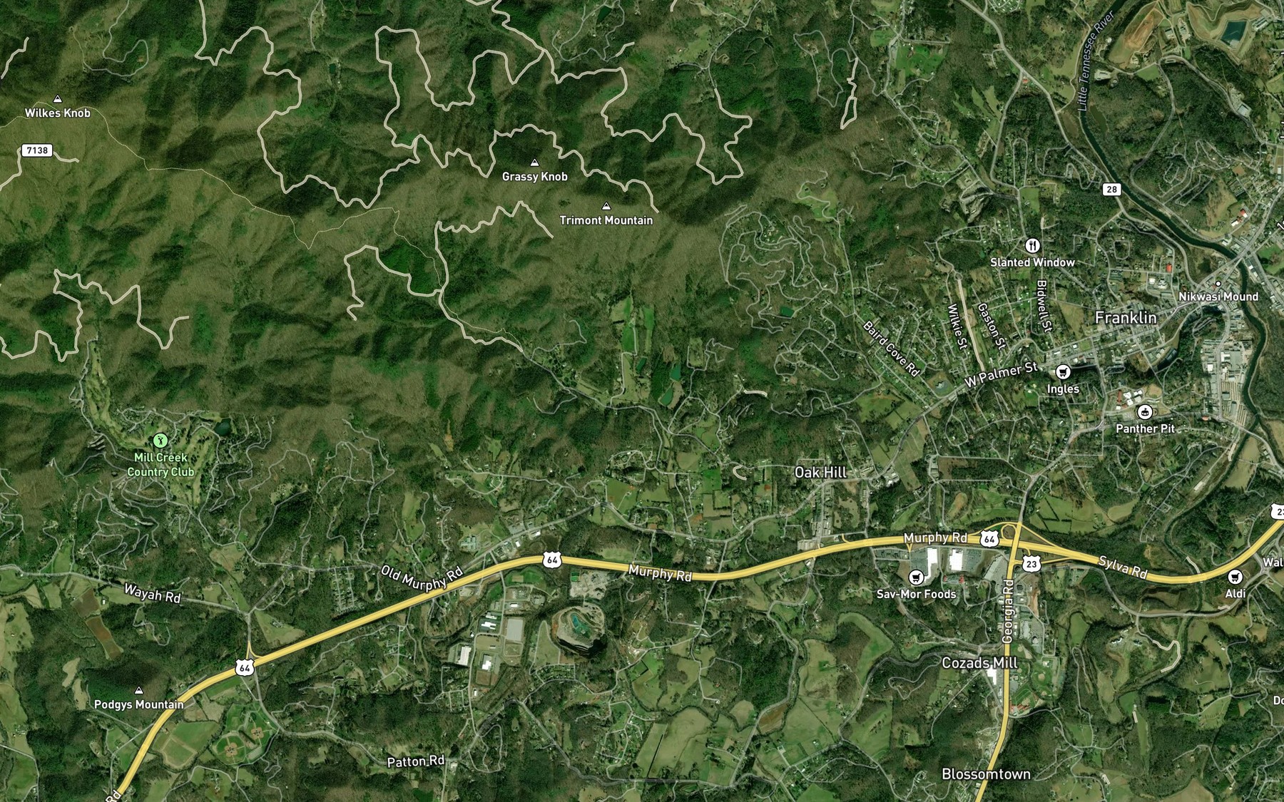 Satellite map of the Trimont Branch