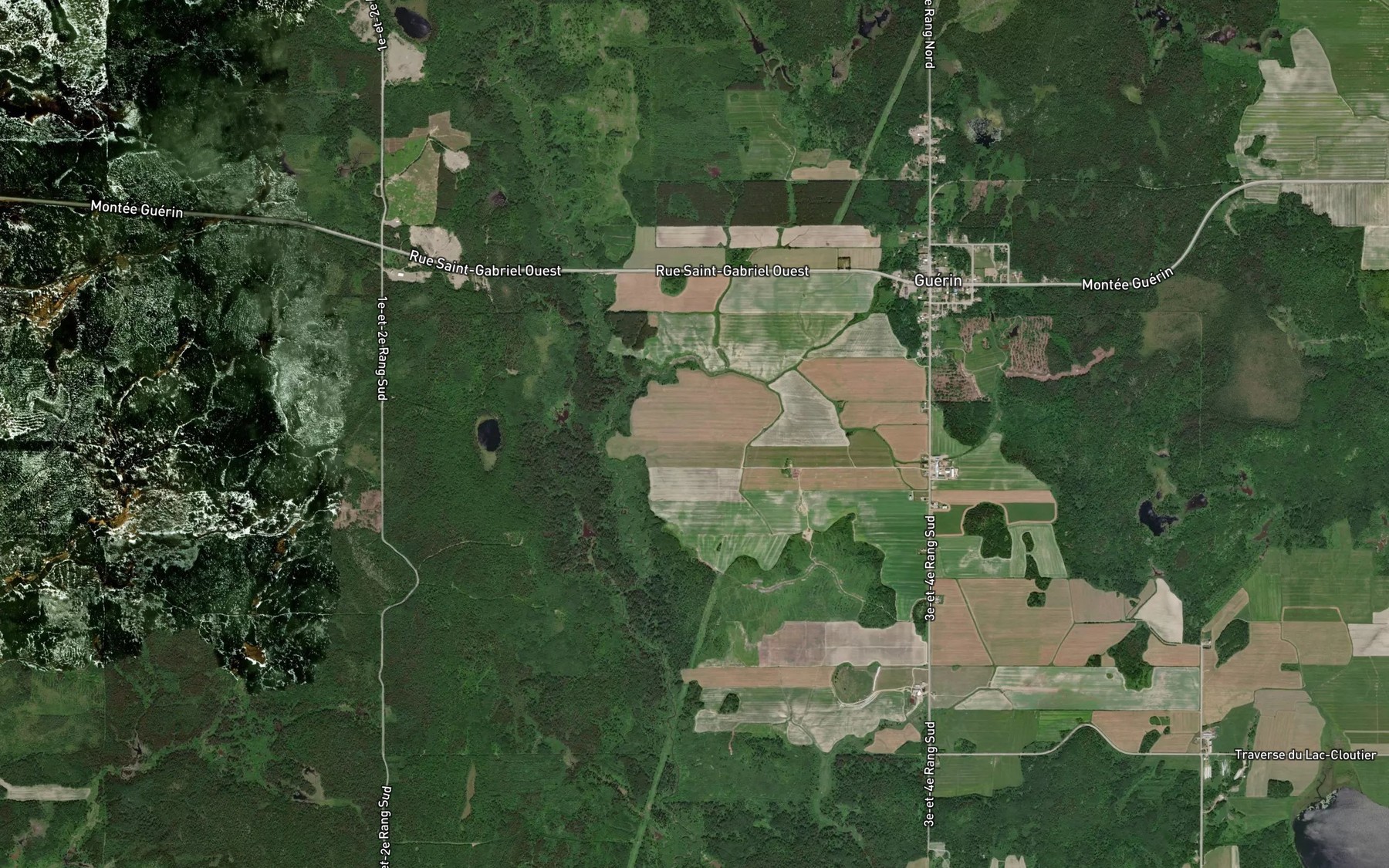 Satellite map of the Cours d'eau Bouthillette