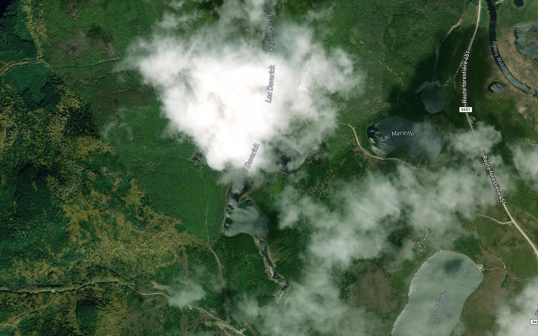 Satellite map of the Lac Deverick