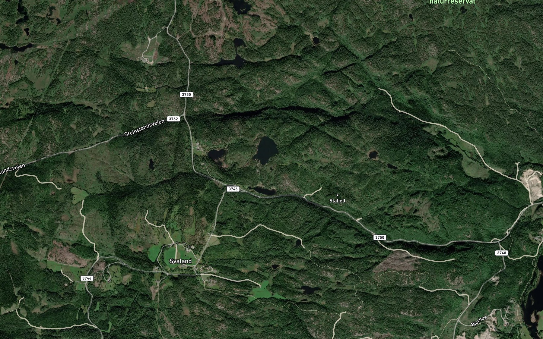 Satellite map of the Bukketjonn