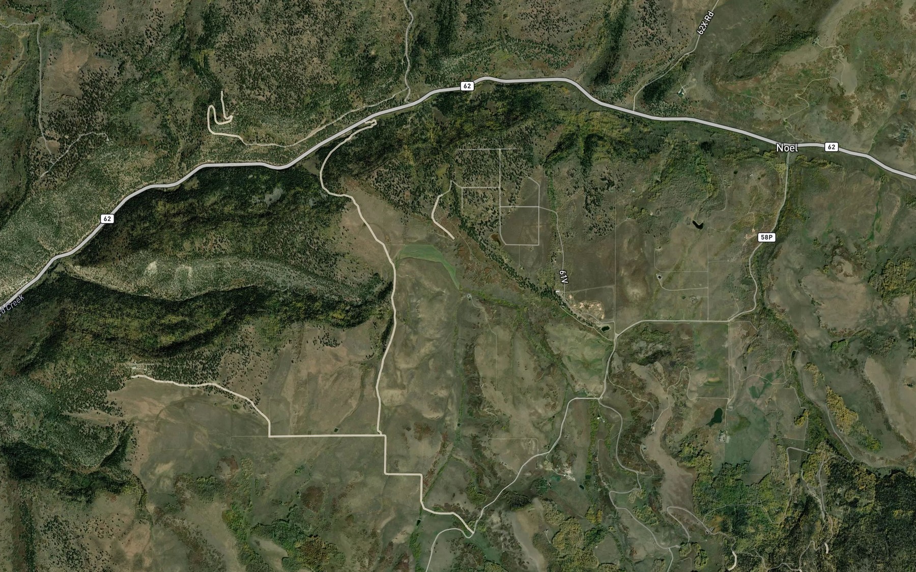 Satellite map of the Willow Creek