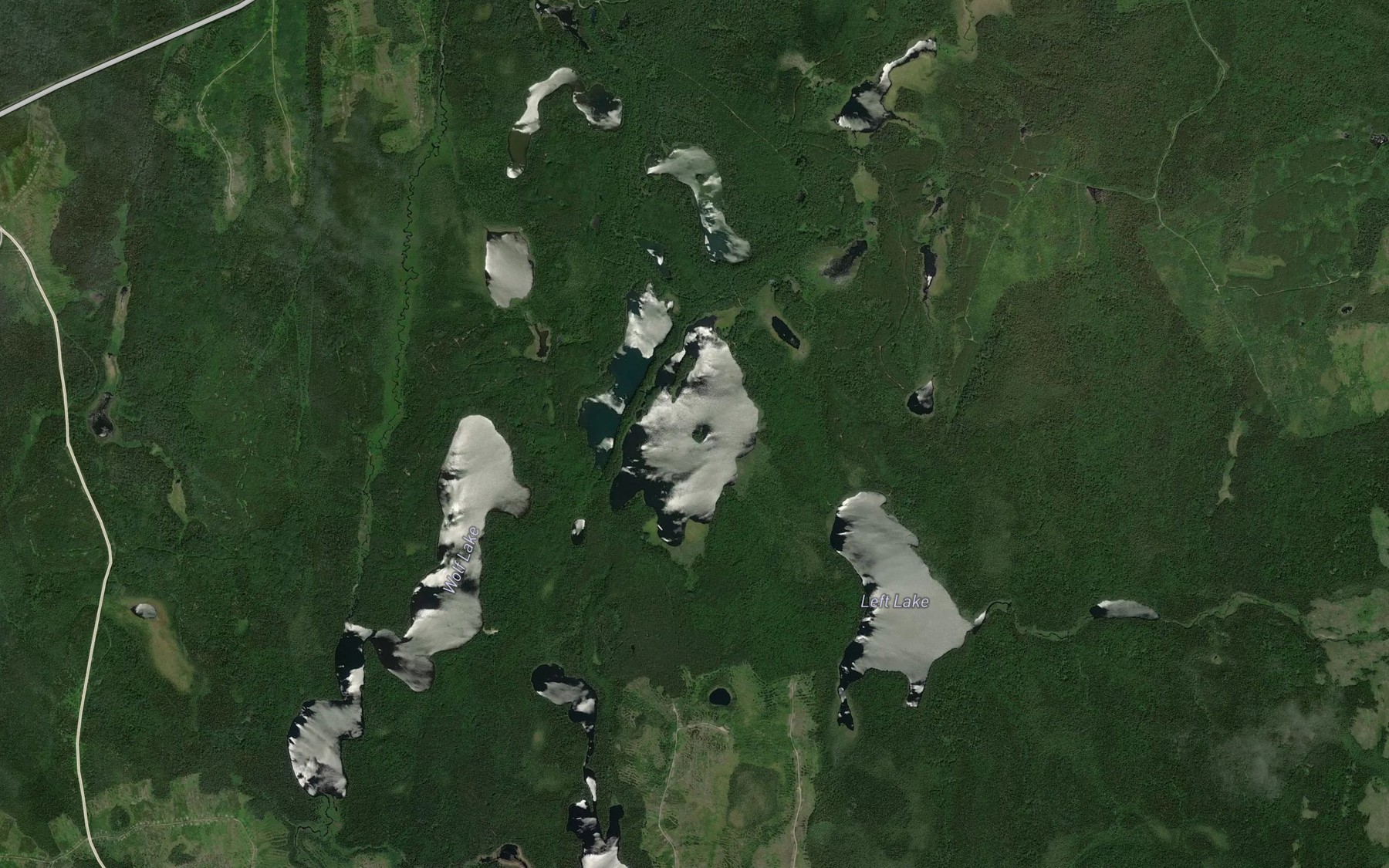 Satellite map of the Hillary Lake