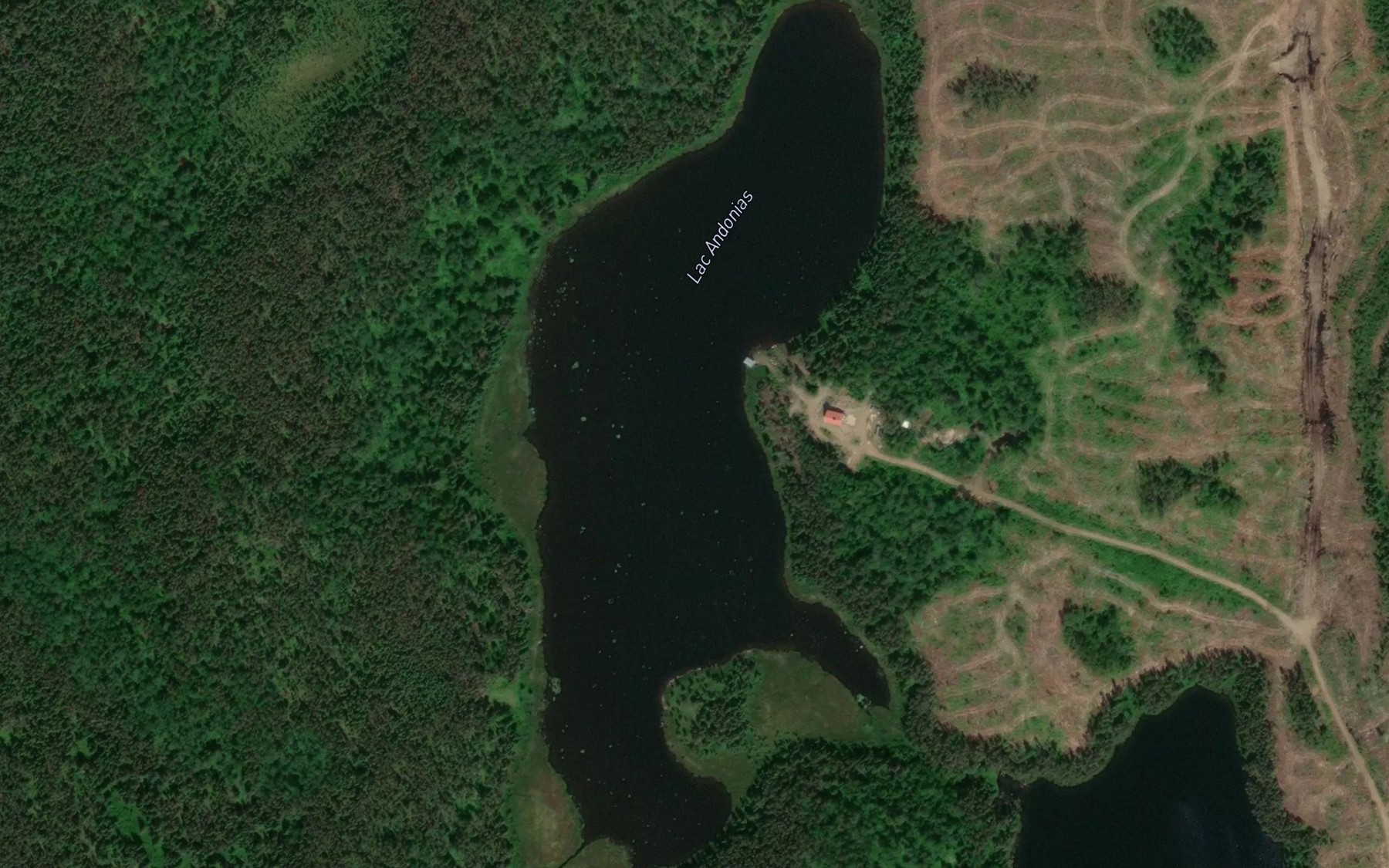 Satellite map of the Lac Andonias
