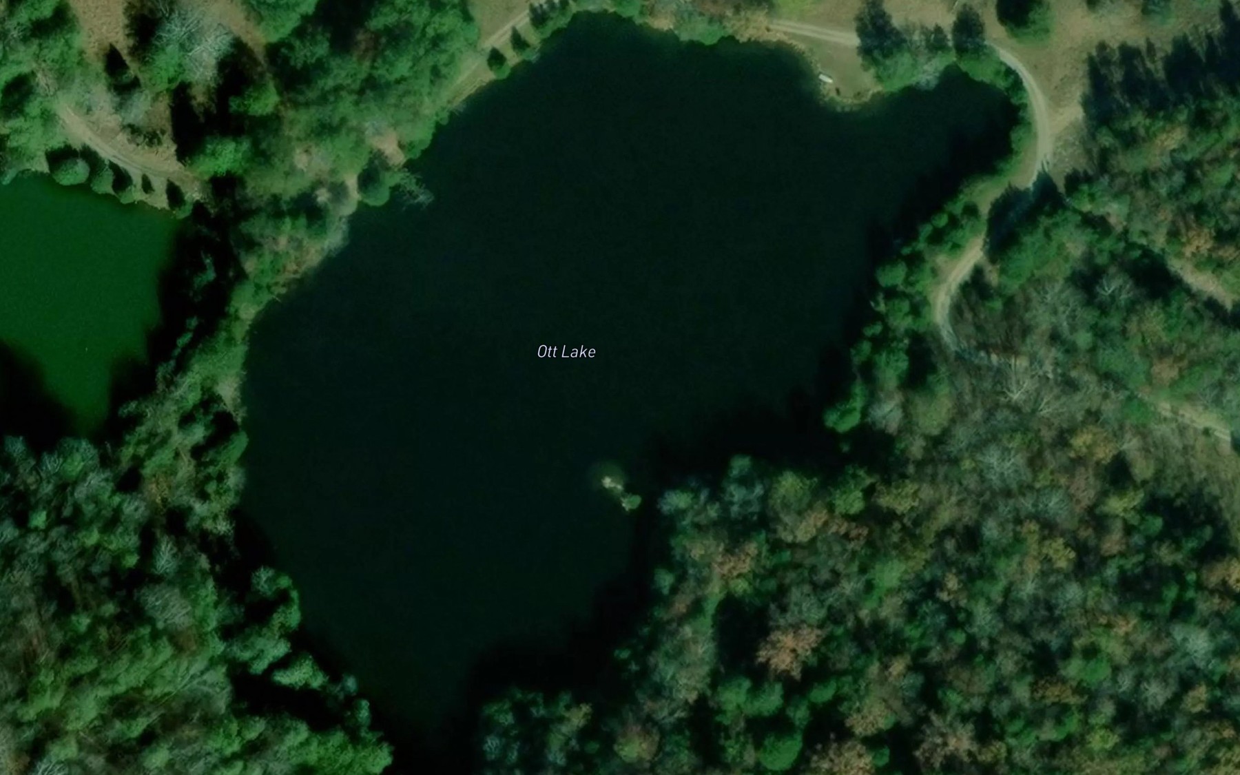 Satellite map of the Ott Lake
