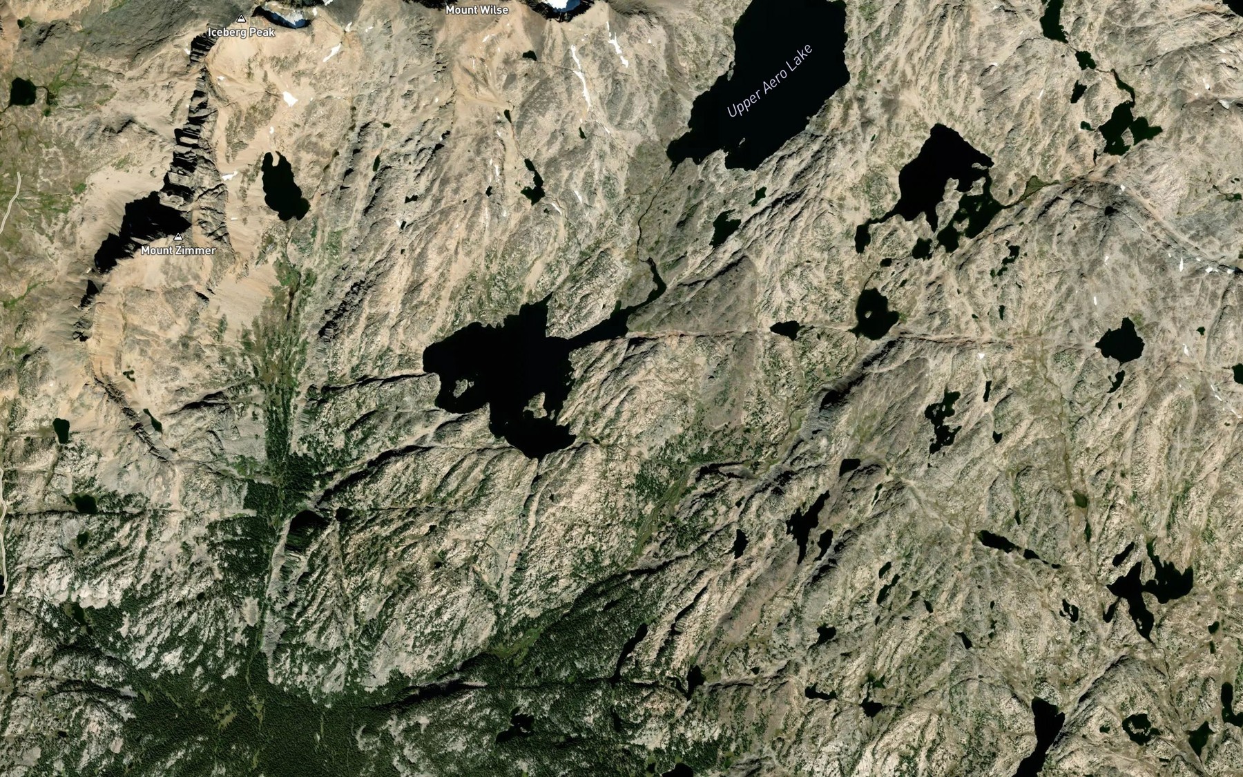 Satellite map of the Splinter Lake