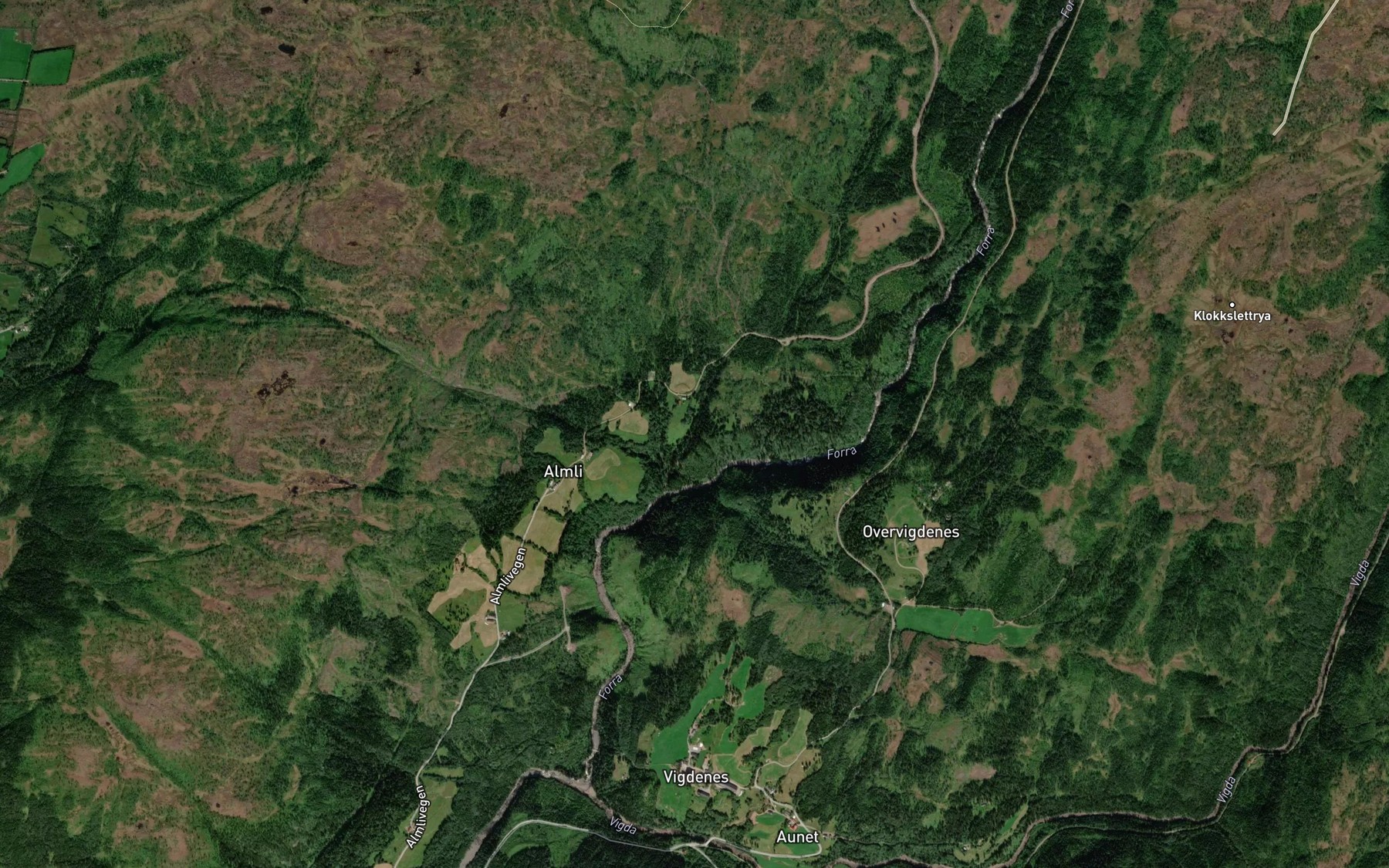 Satellite map of the Svebekken