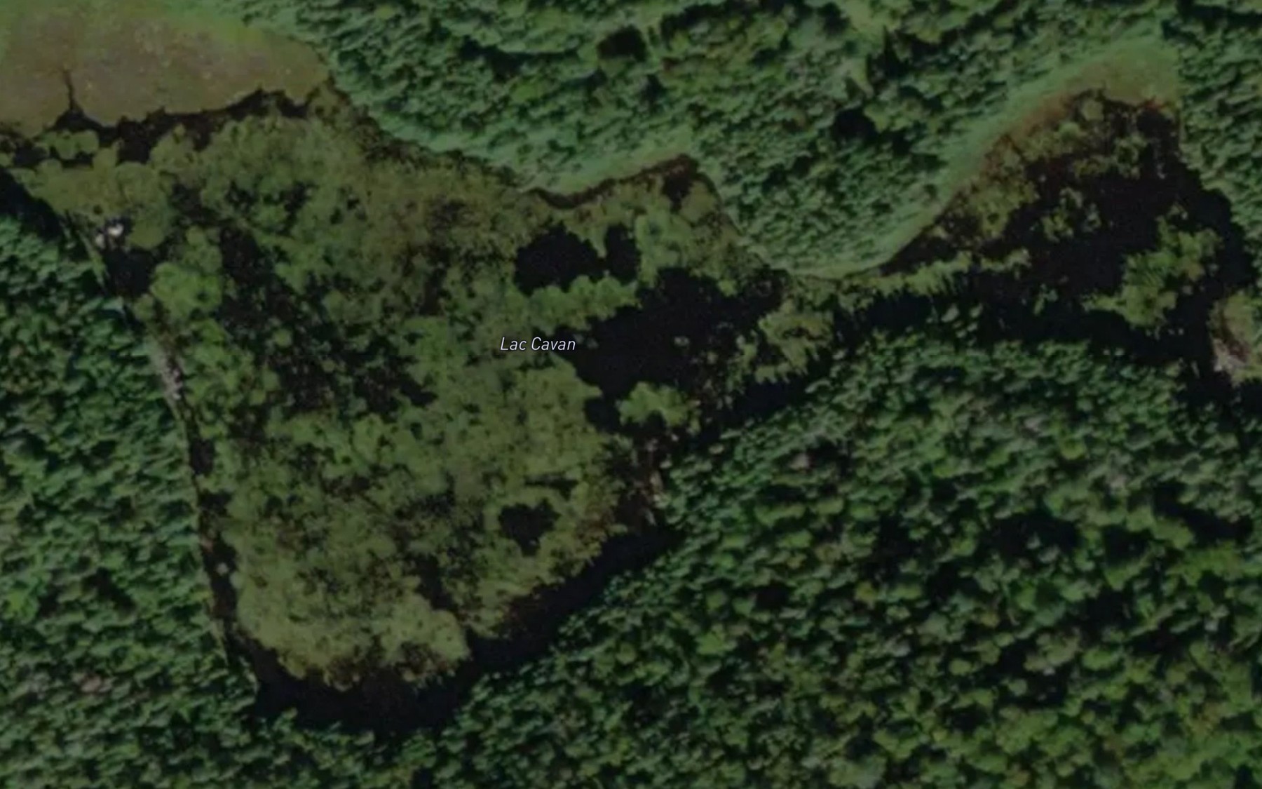 Satellite map of the Lac Cavan