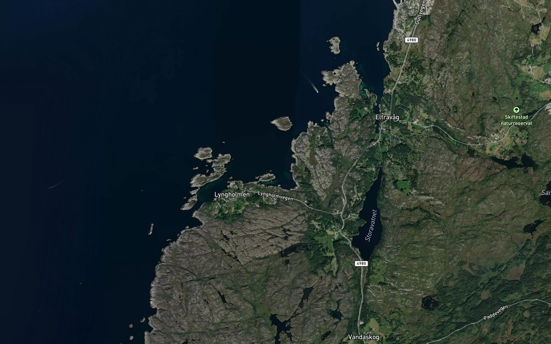 Satellite map of the Hellevika