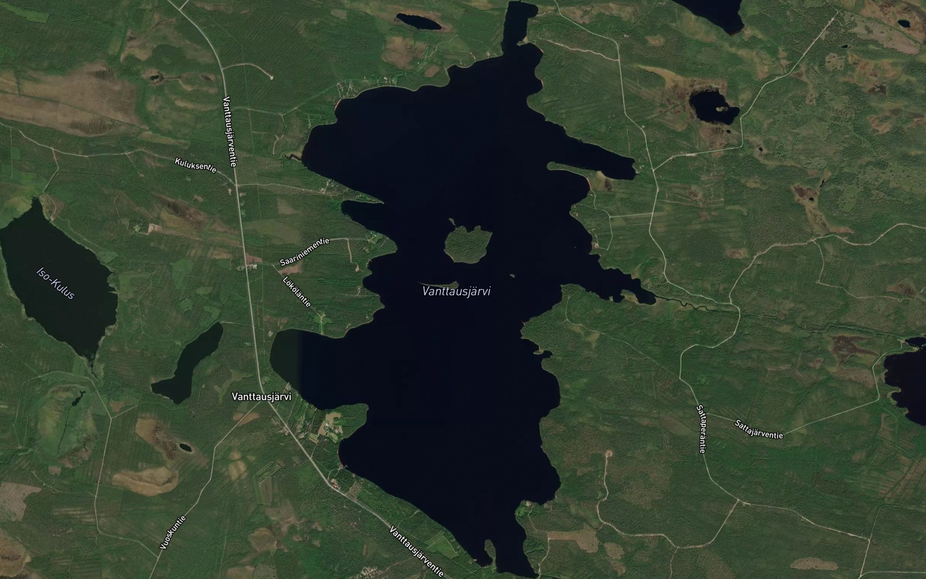 Satellite map of the Vanttausjarvi