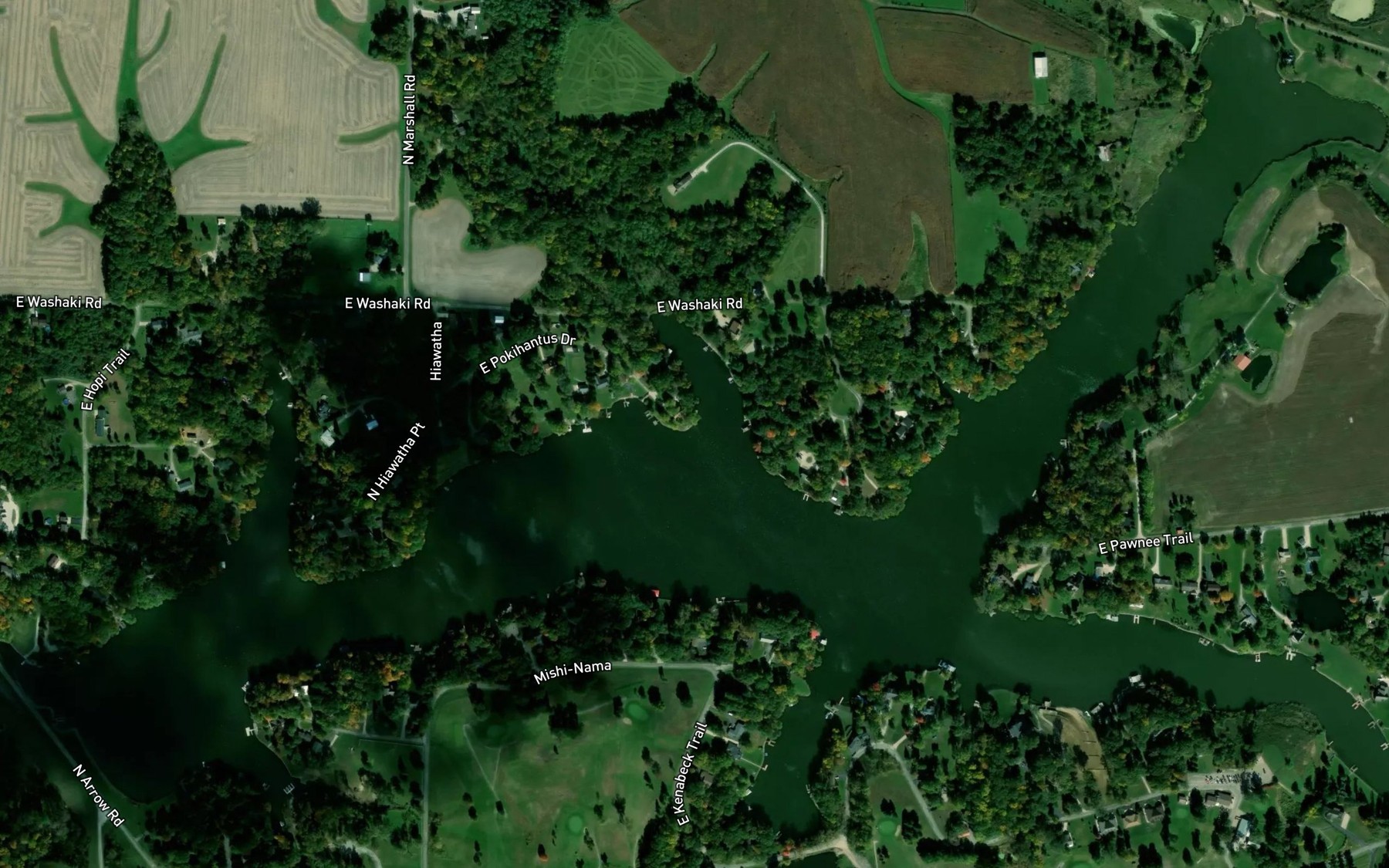 Satellite map of the Lake Wee-Ma-Tuk