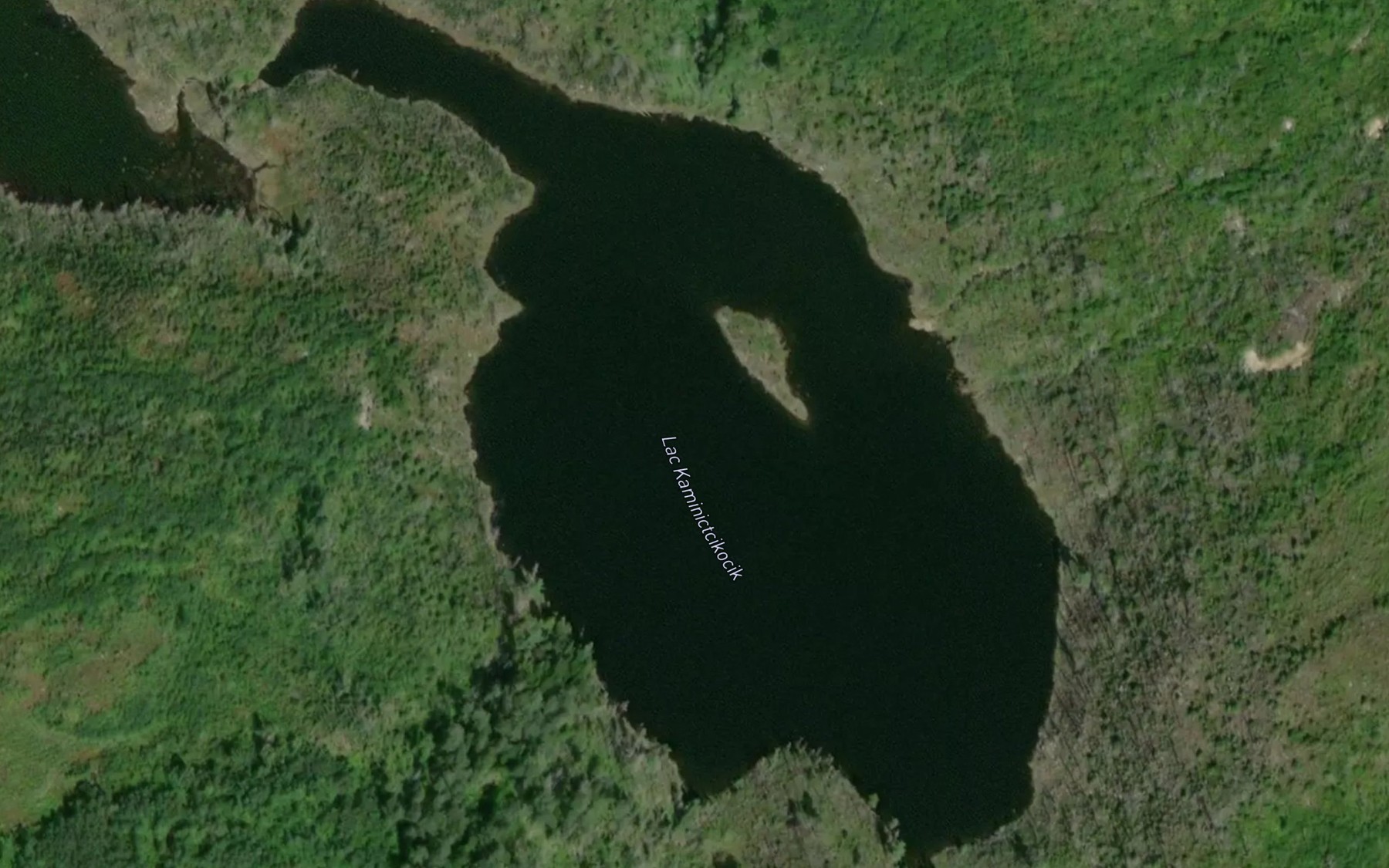 Satellite map of the Lac Kaminictcikocik
