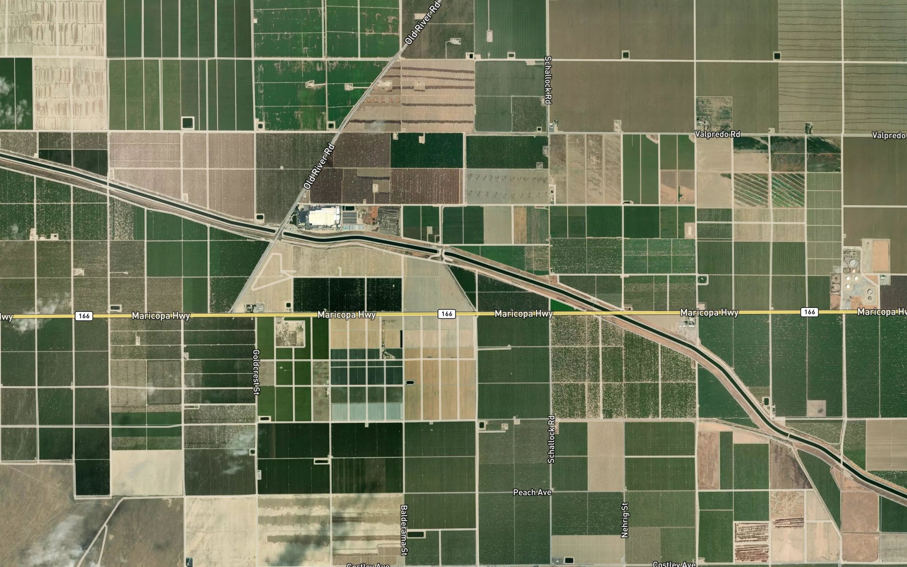Satellite map of the Pleitito Creek