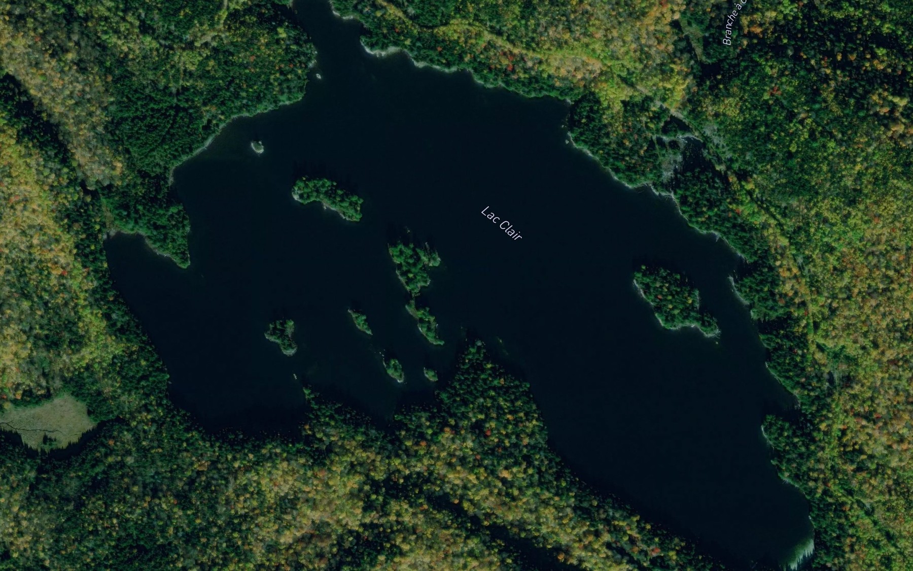 Satellite map of the Lac Clair
