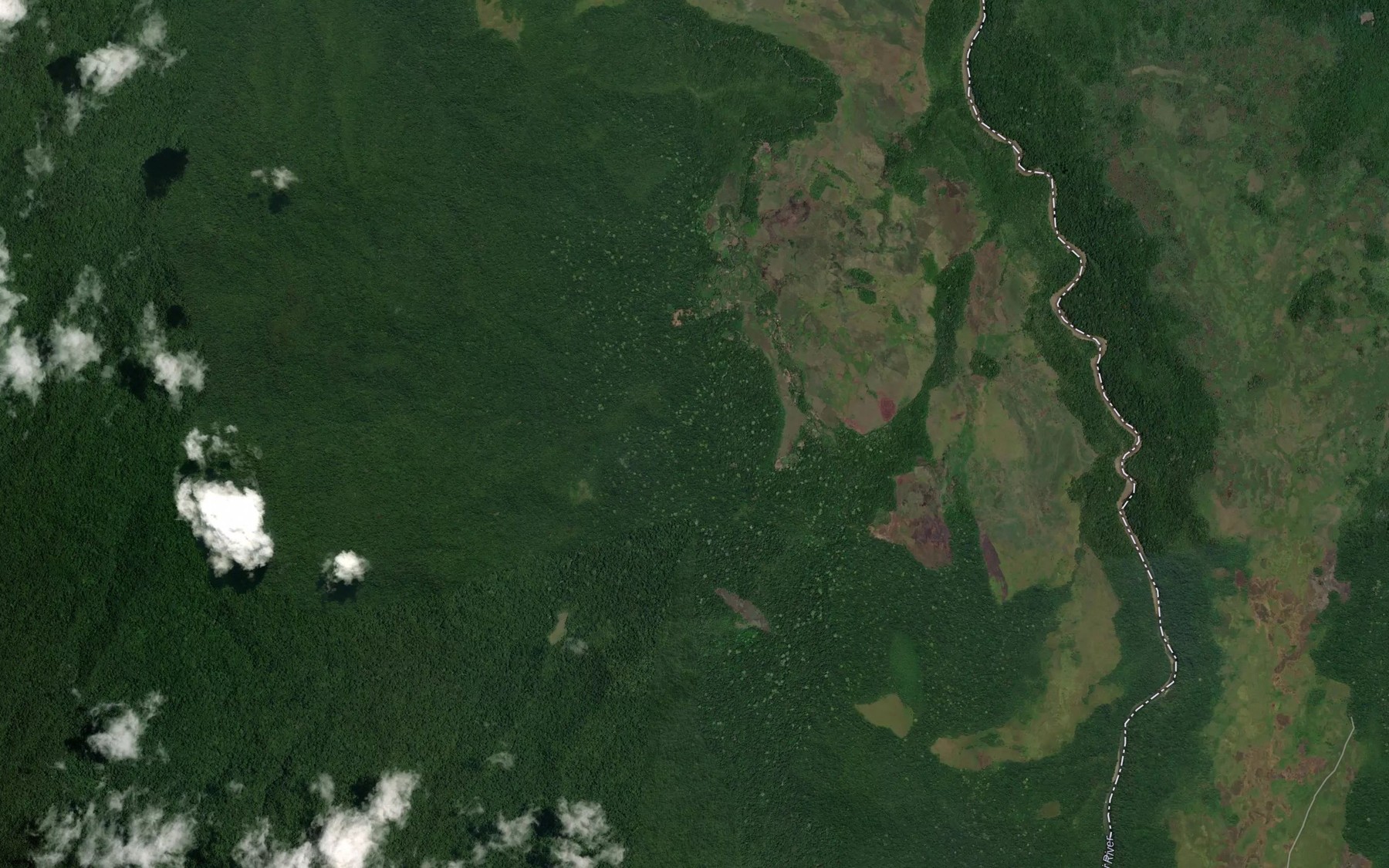 Satellite map of the Gai River