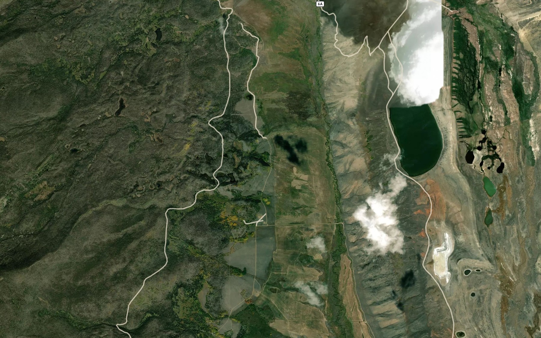 Satellite map of the Shafer Ditch