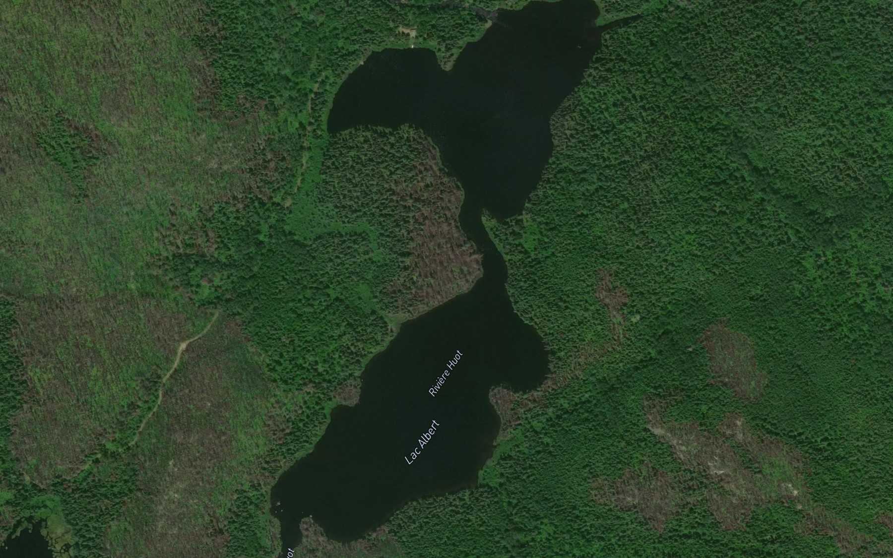 Satellite map of the Lac Albert