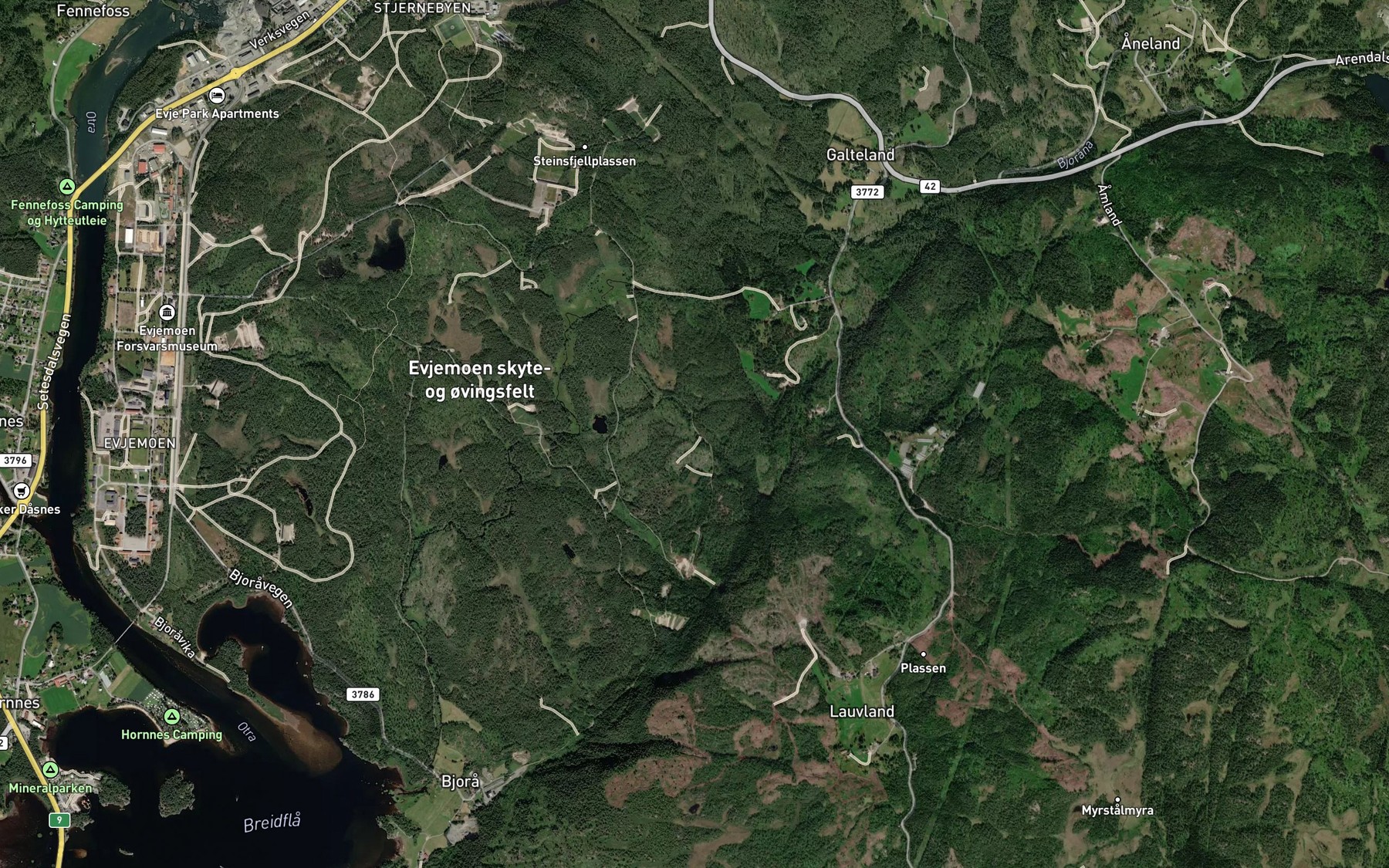 Satellite map of the Sauebekken