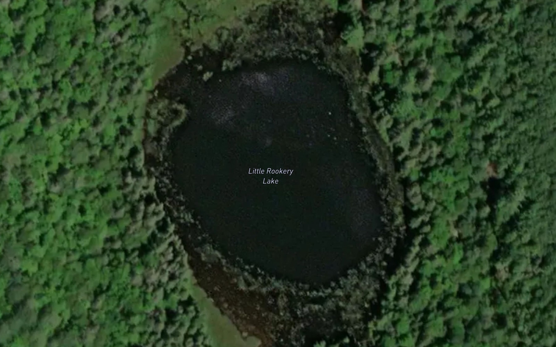 Satellite map of the Little Rookery Lake