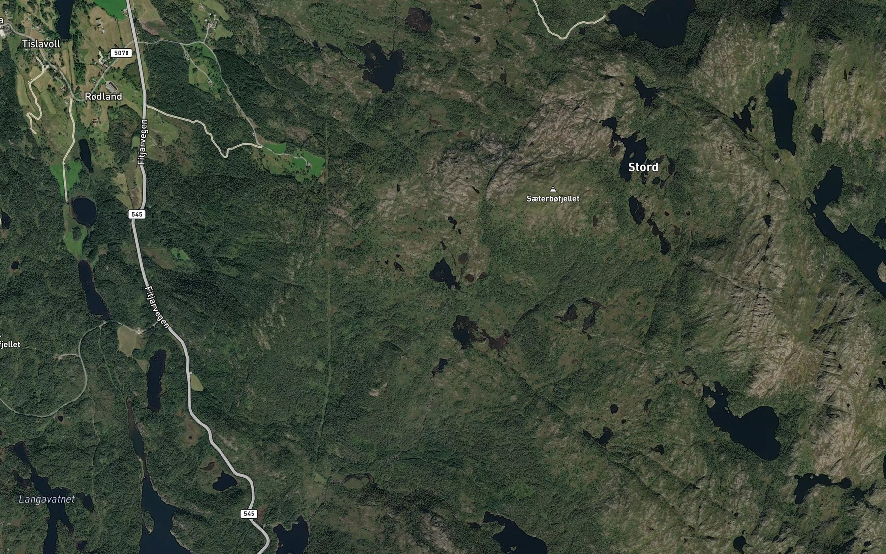 Satellite map of the Tausavatnet