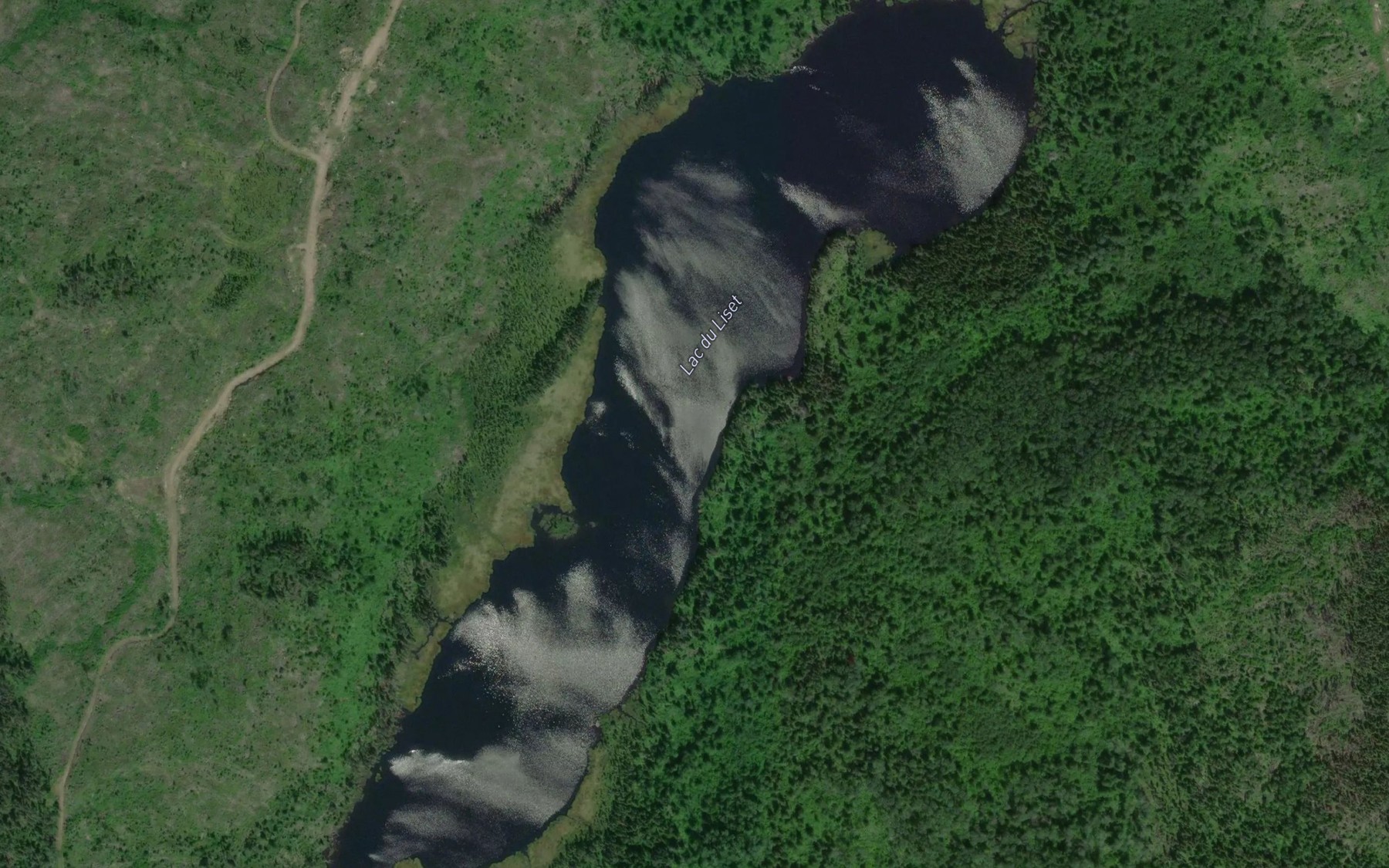 Satellite map of the Lac du Liset
