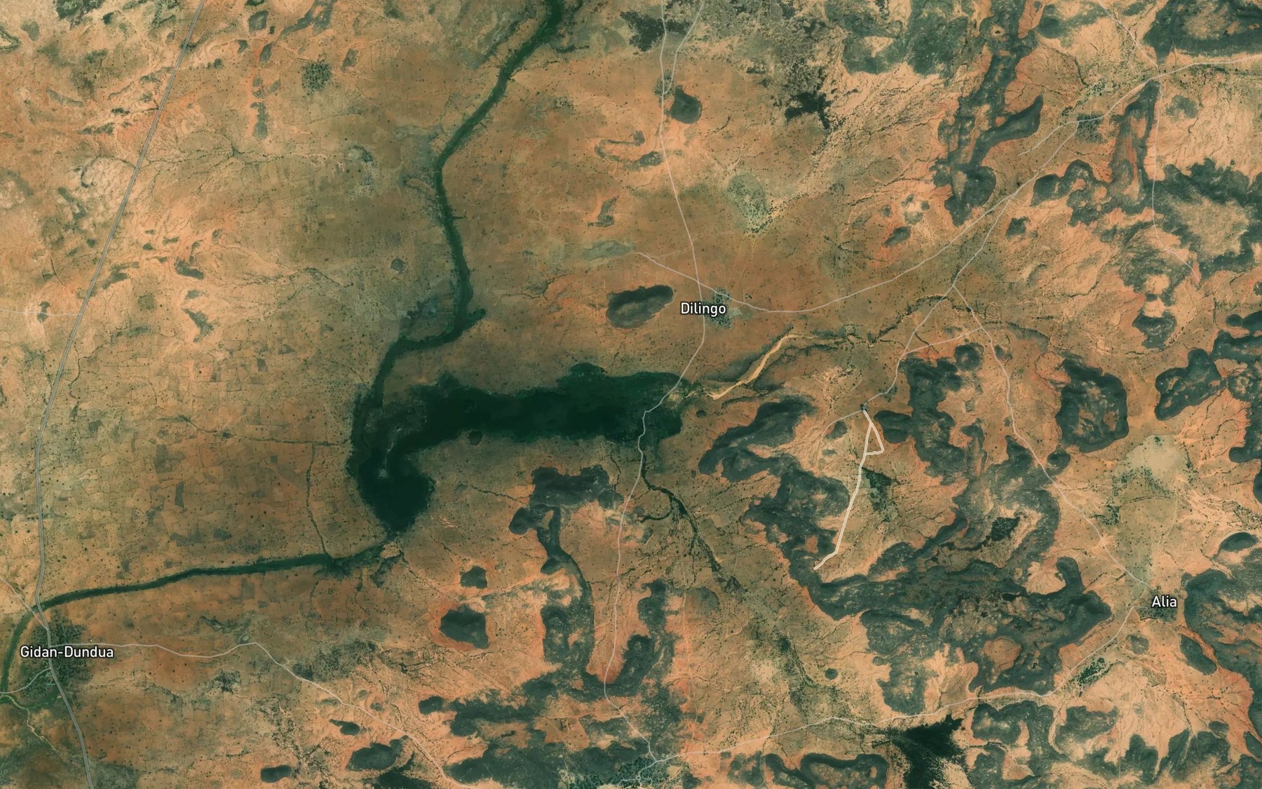 Satellite map of the River Masaka