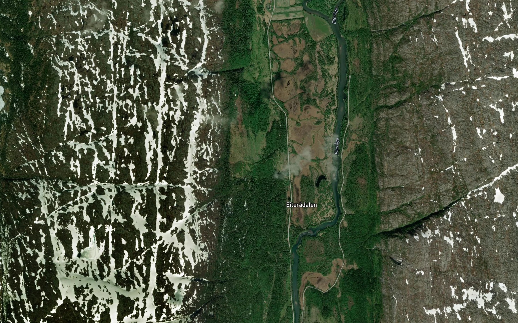 Satellite map of the Stakkengbekken