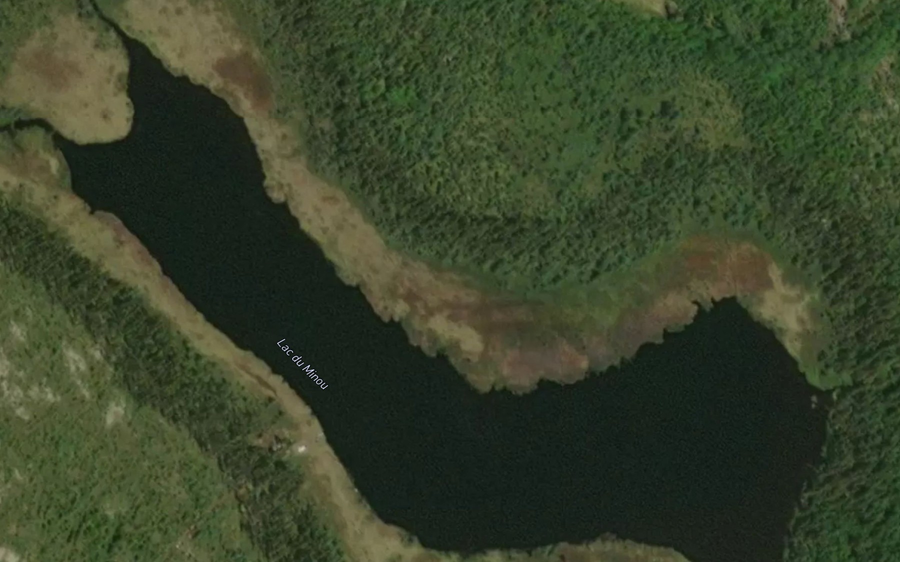 Satellite map of the Lac du Minou