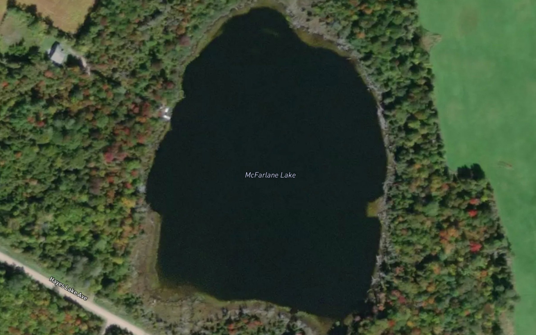 Satellite map of the McFarlane Lake
