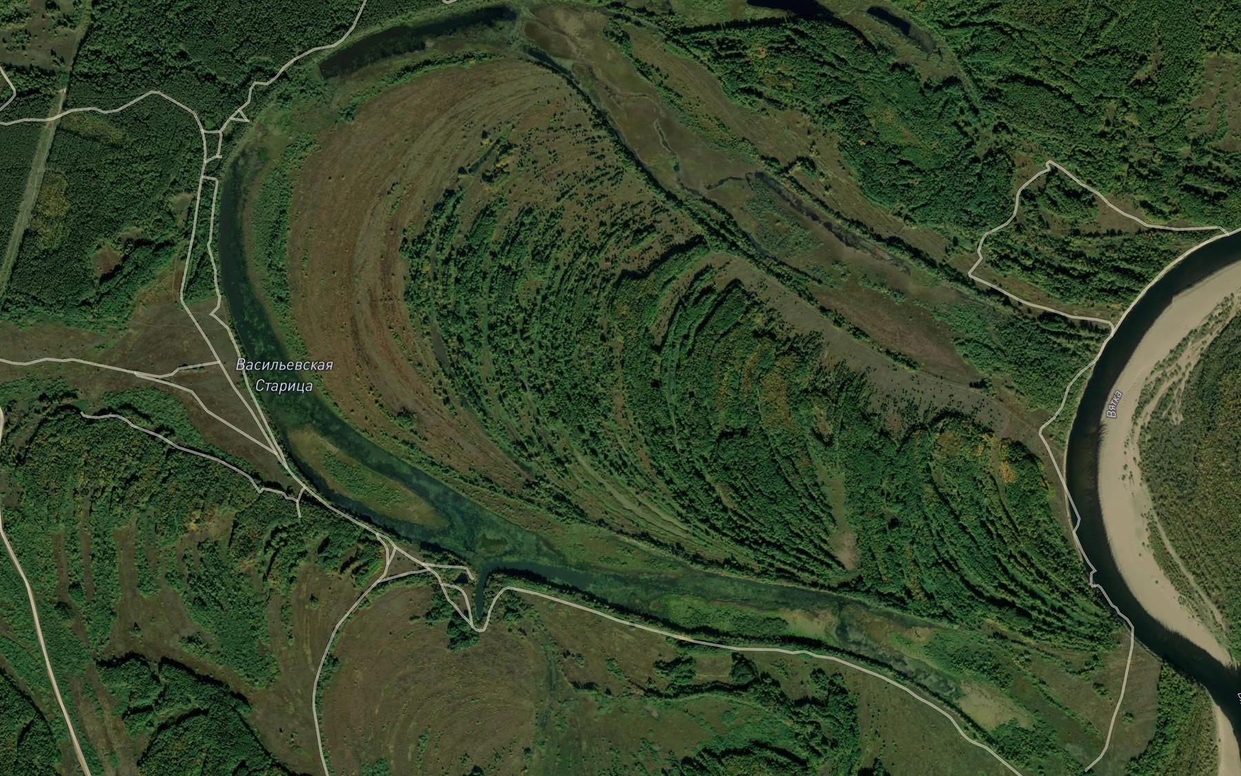 Satellite map of the Ozero Vasil'yevskaya Staritsa