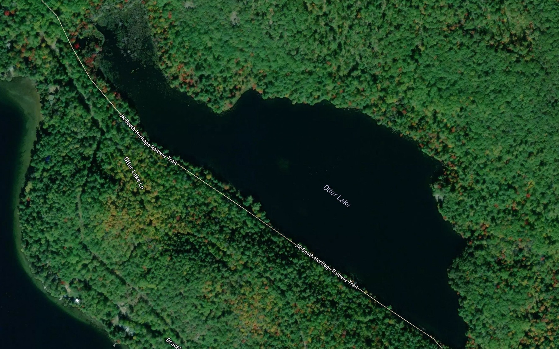 Satellite map of the Otter Lake