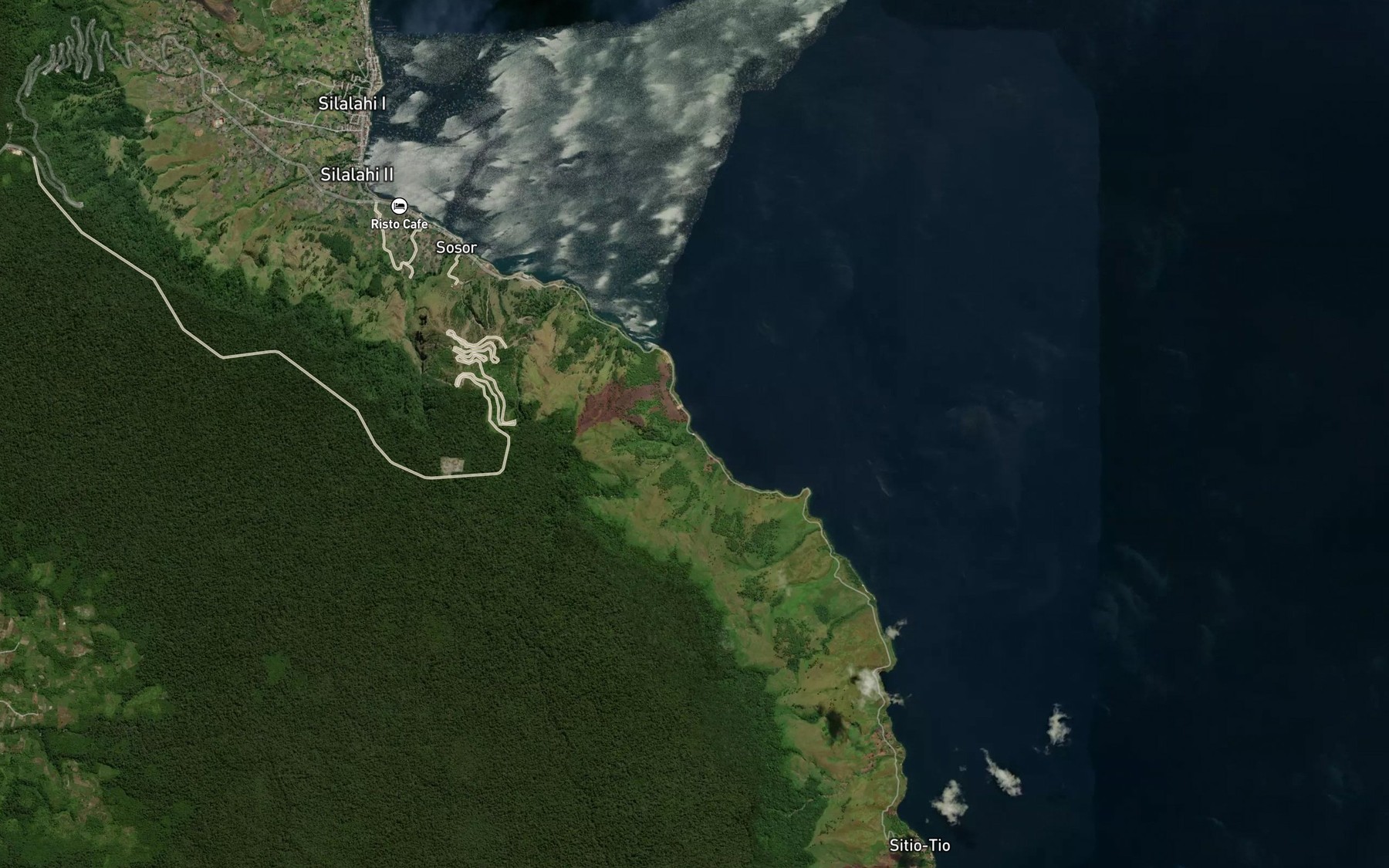 Satellite map of the Aek Sulusulu