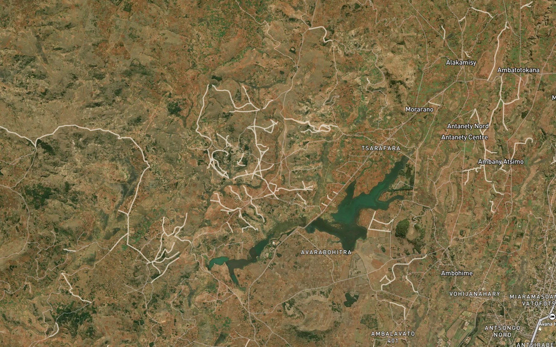 Satellite map of the Lac Andranobe
