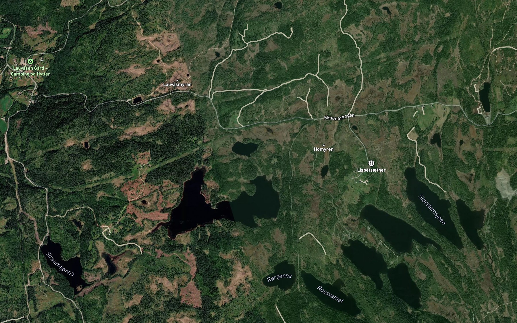 Satellite map of the Skitjornbekken