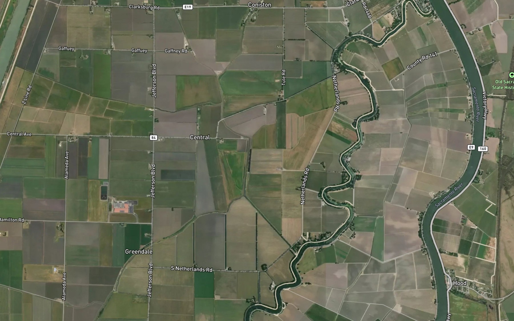 Satellite map of the Big Lake (historical)