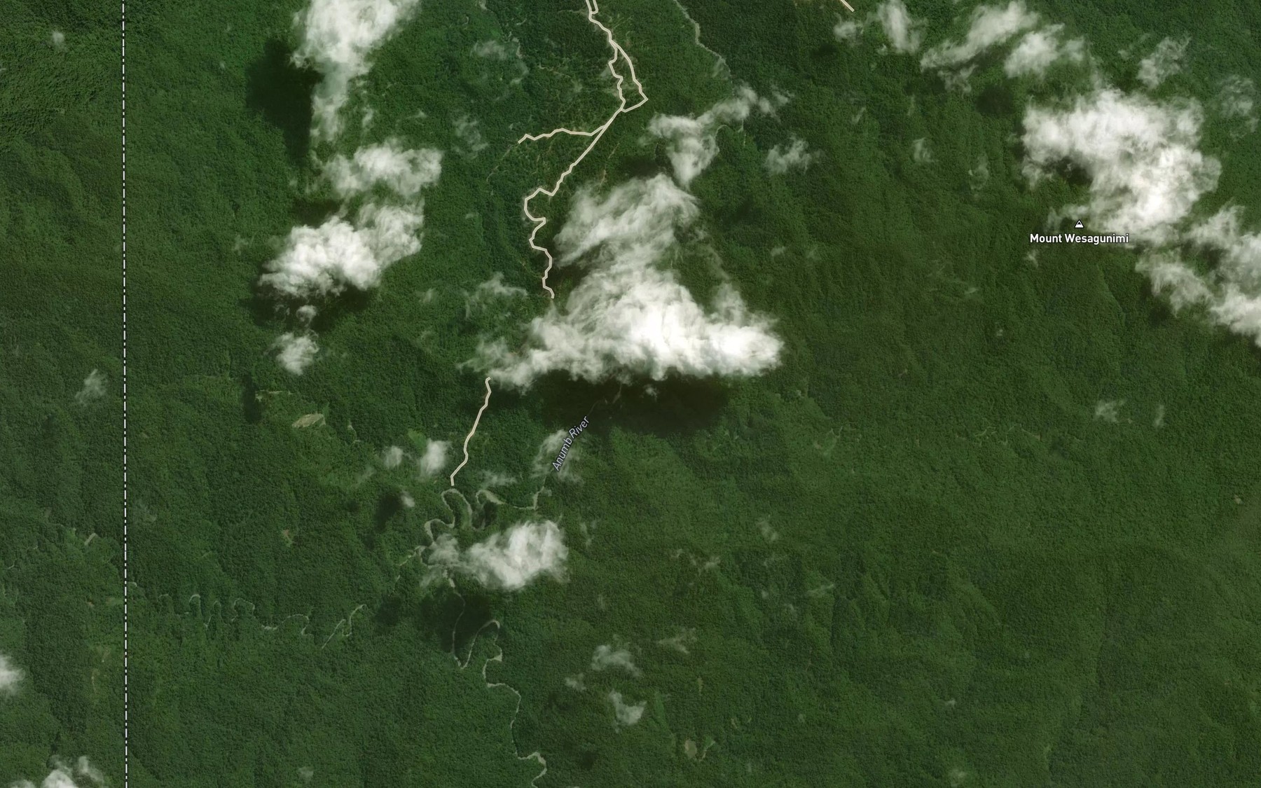 Satellite map of the Helinap Creek