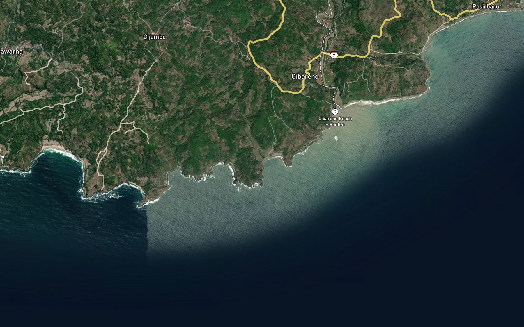 Satellite map of the Ci Karangbeureum
