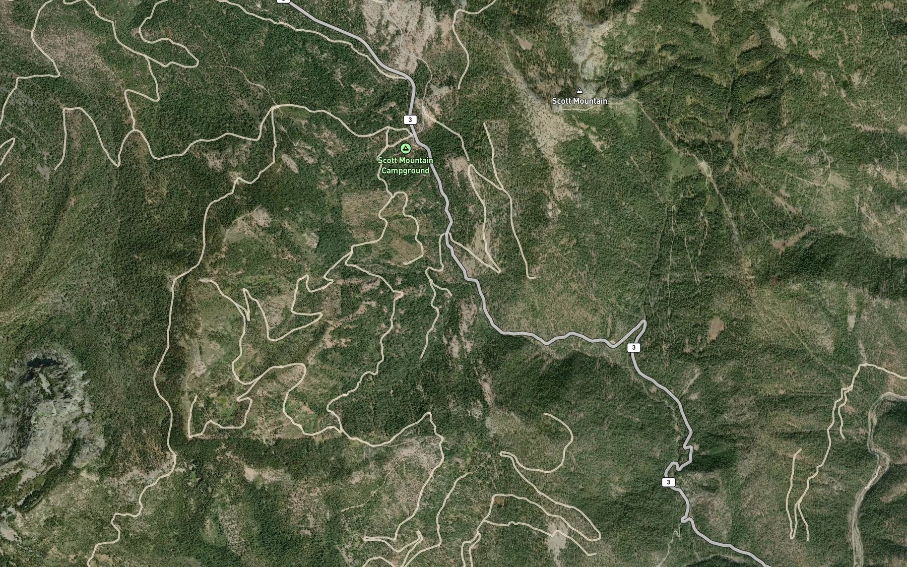 Satellite map of the Miller Creek