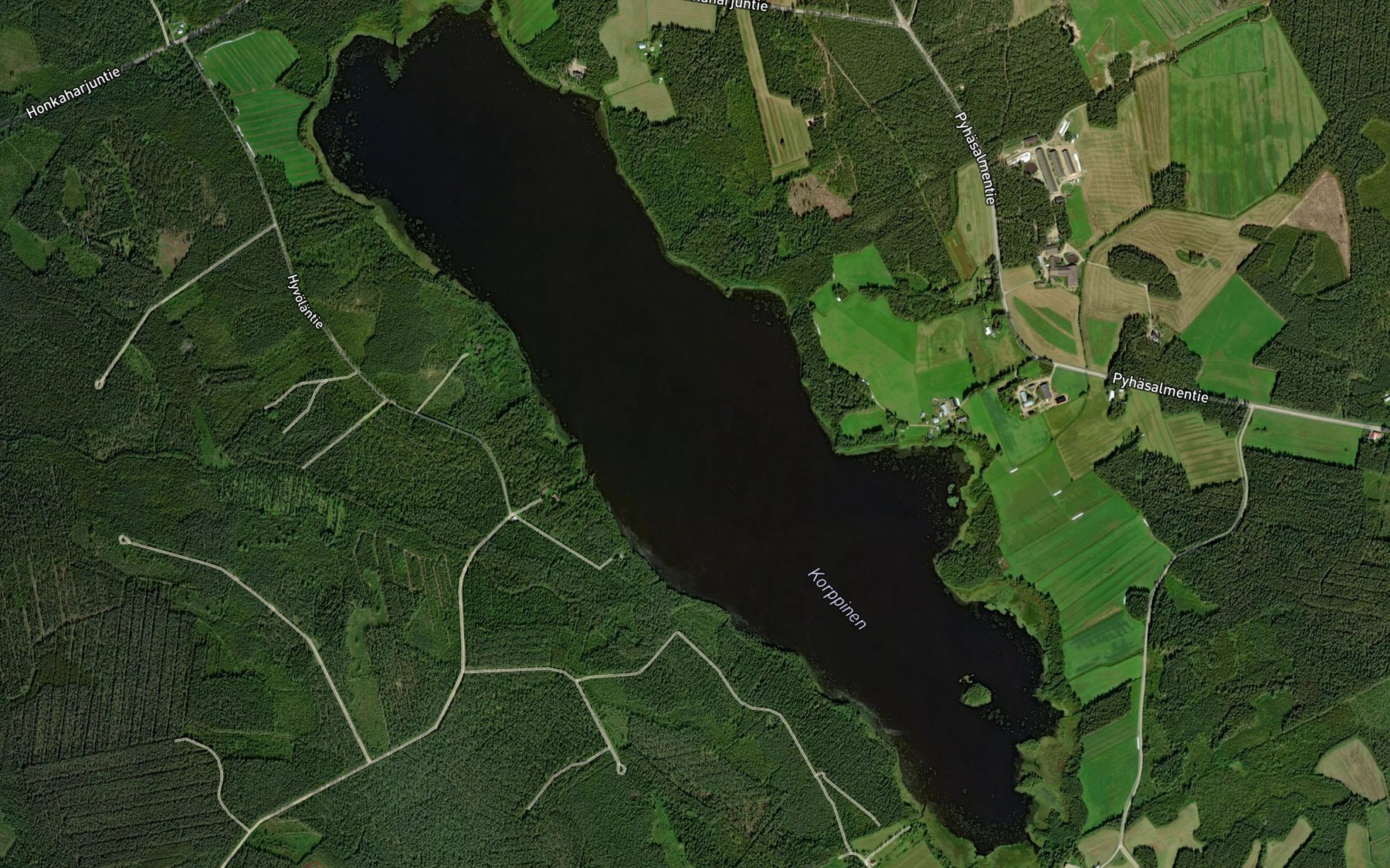 Satellite map of the Korppinen