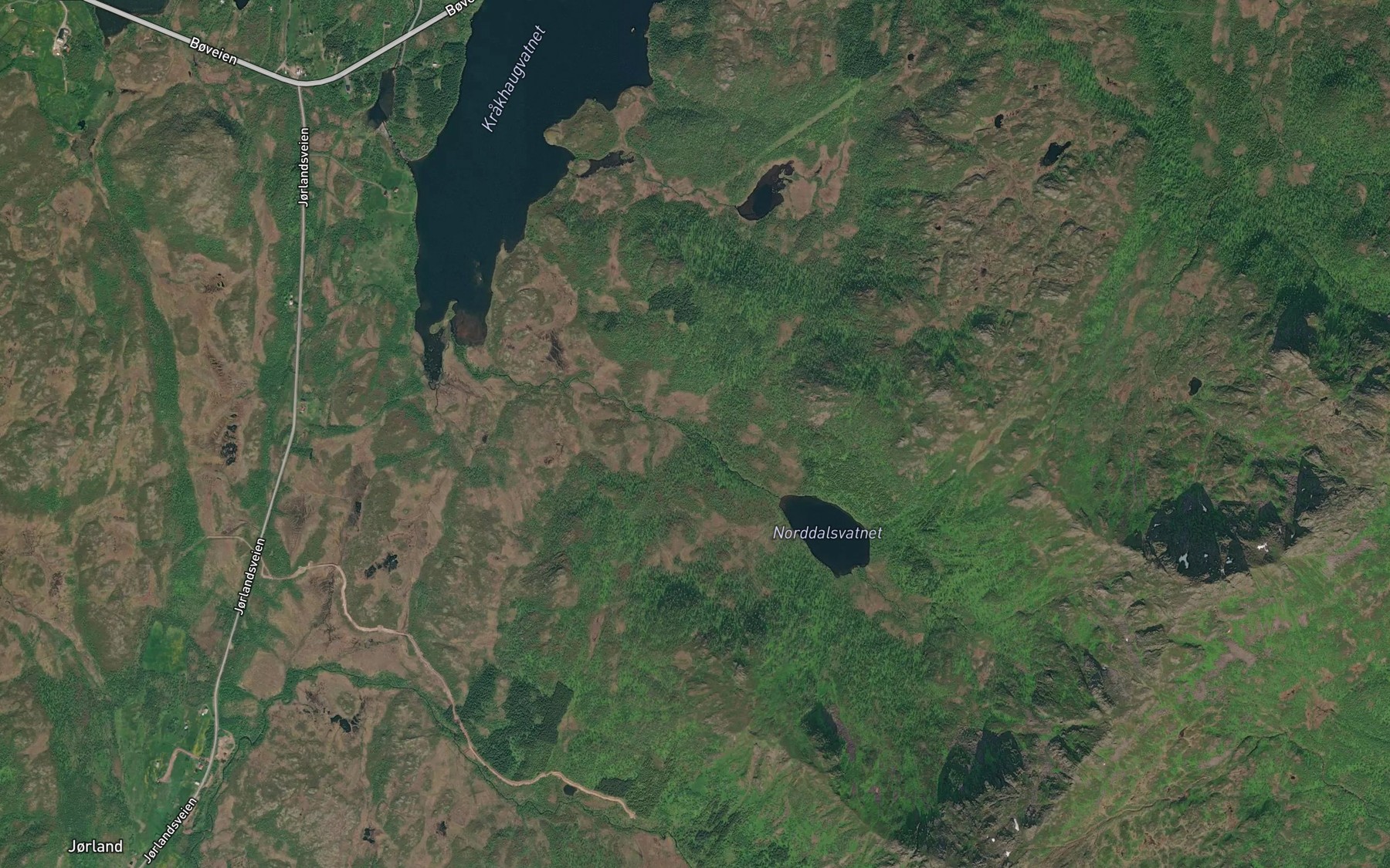 Satellite map of the Norddalselva