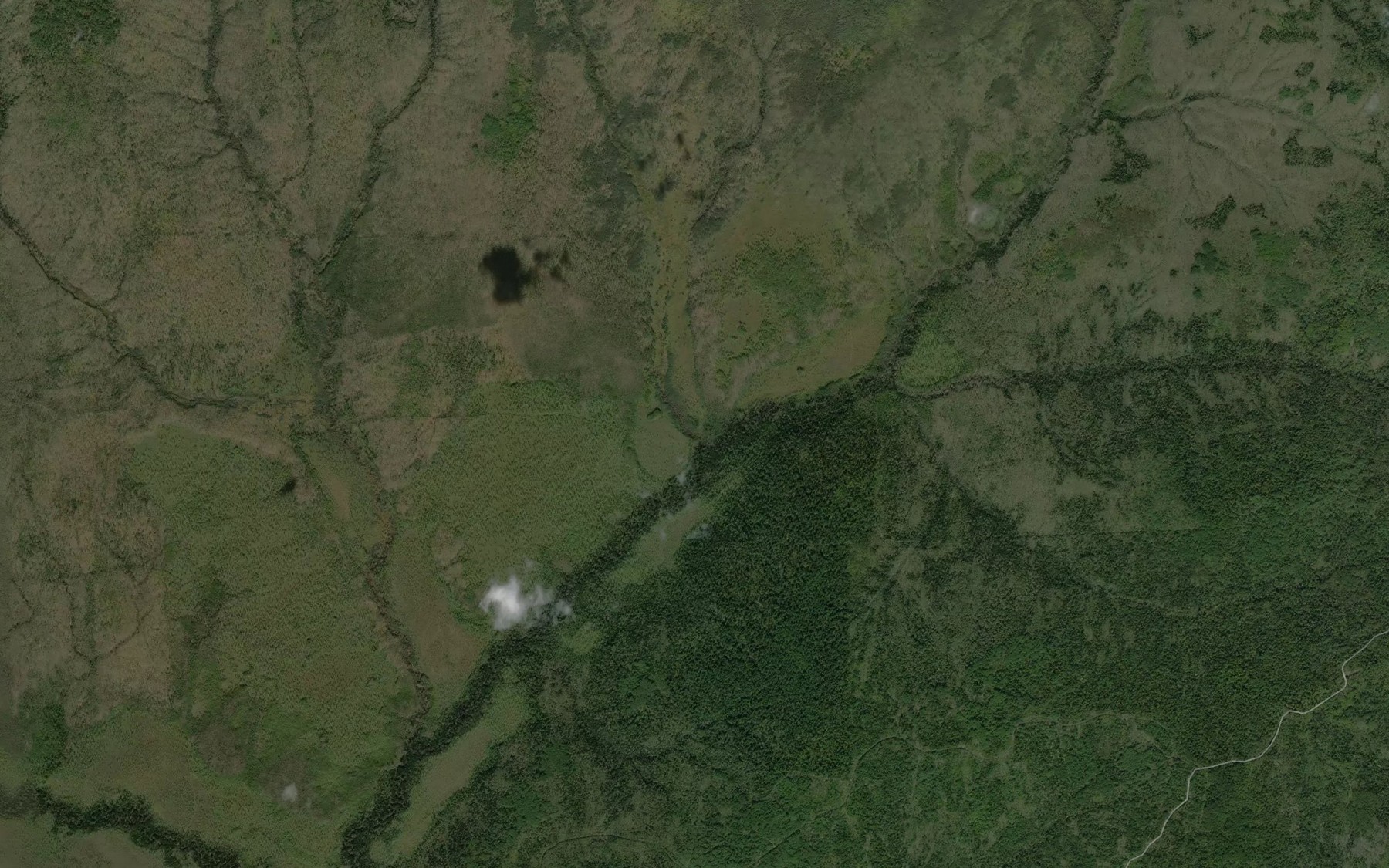 Satellite map of the Sredniy Kauri