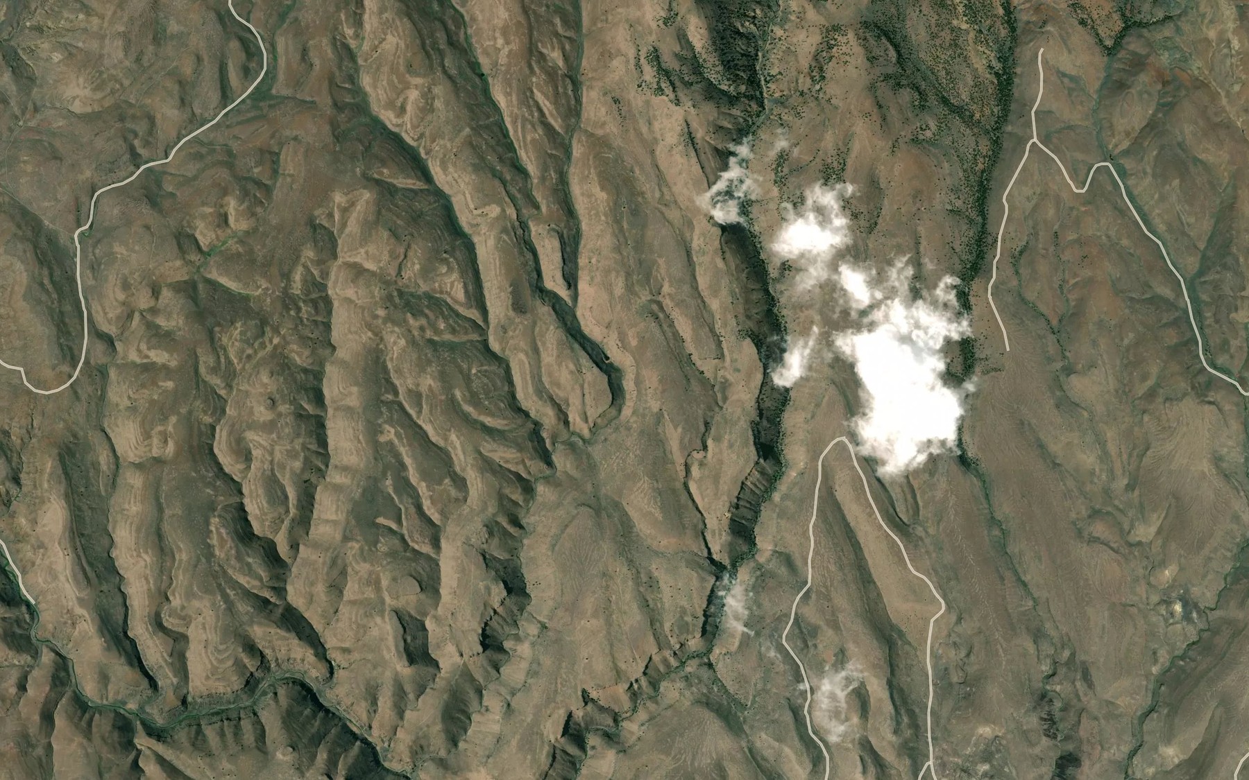 Satellite map of the Hay Canyon Reservoir