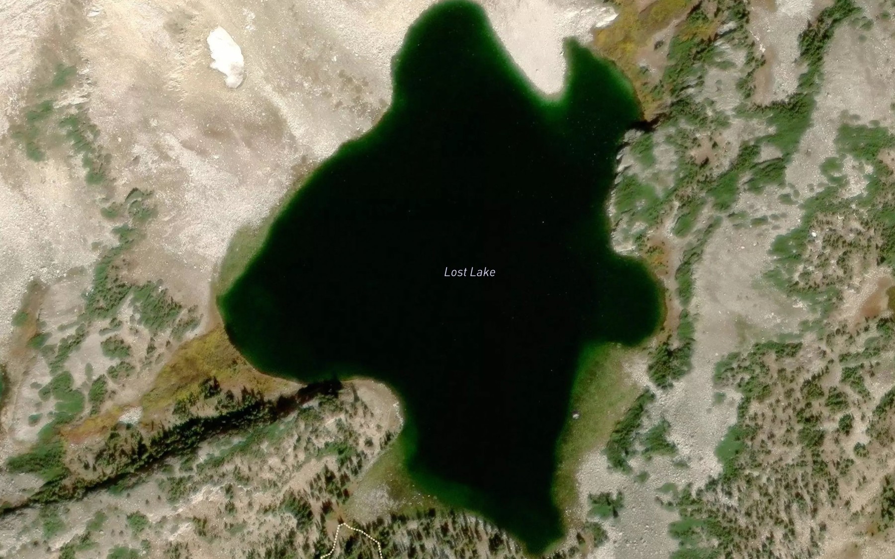 Satellite map of the Lost Lake