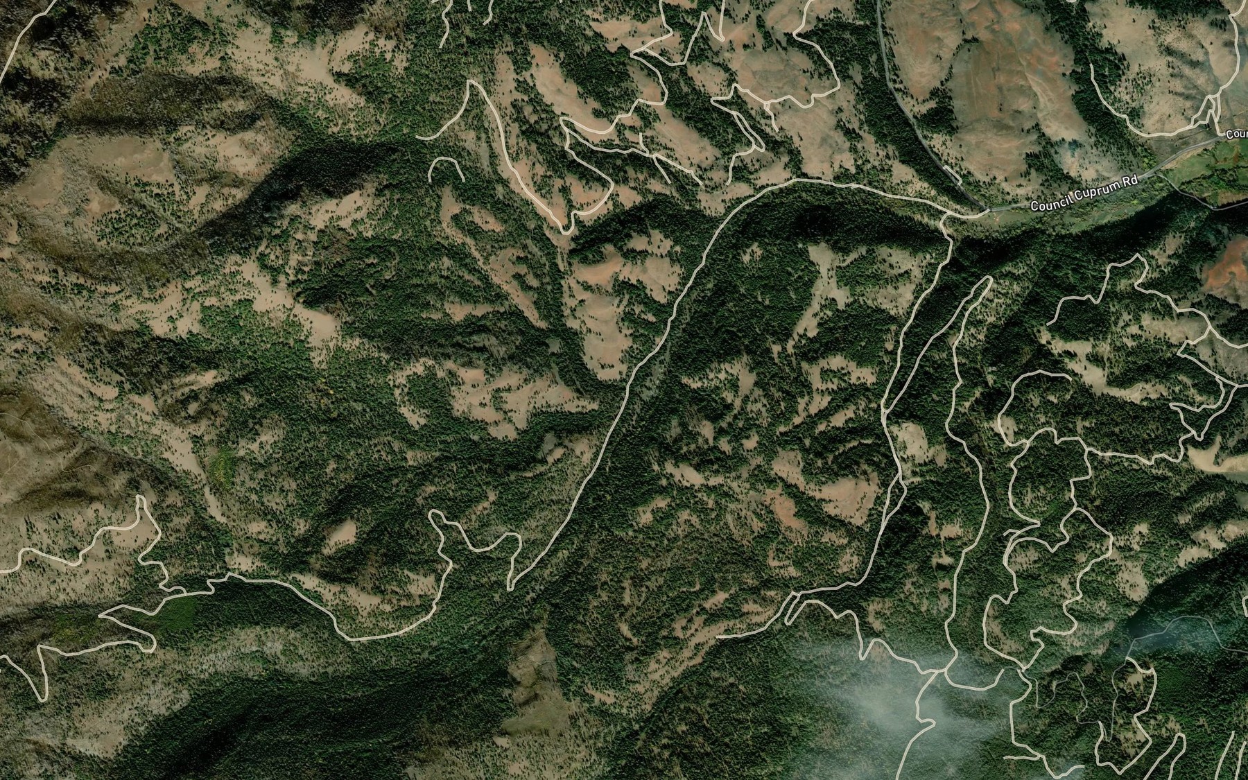 Satellite map of the Grouse Creek