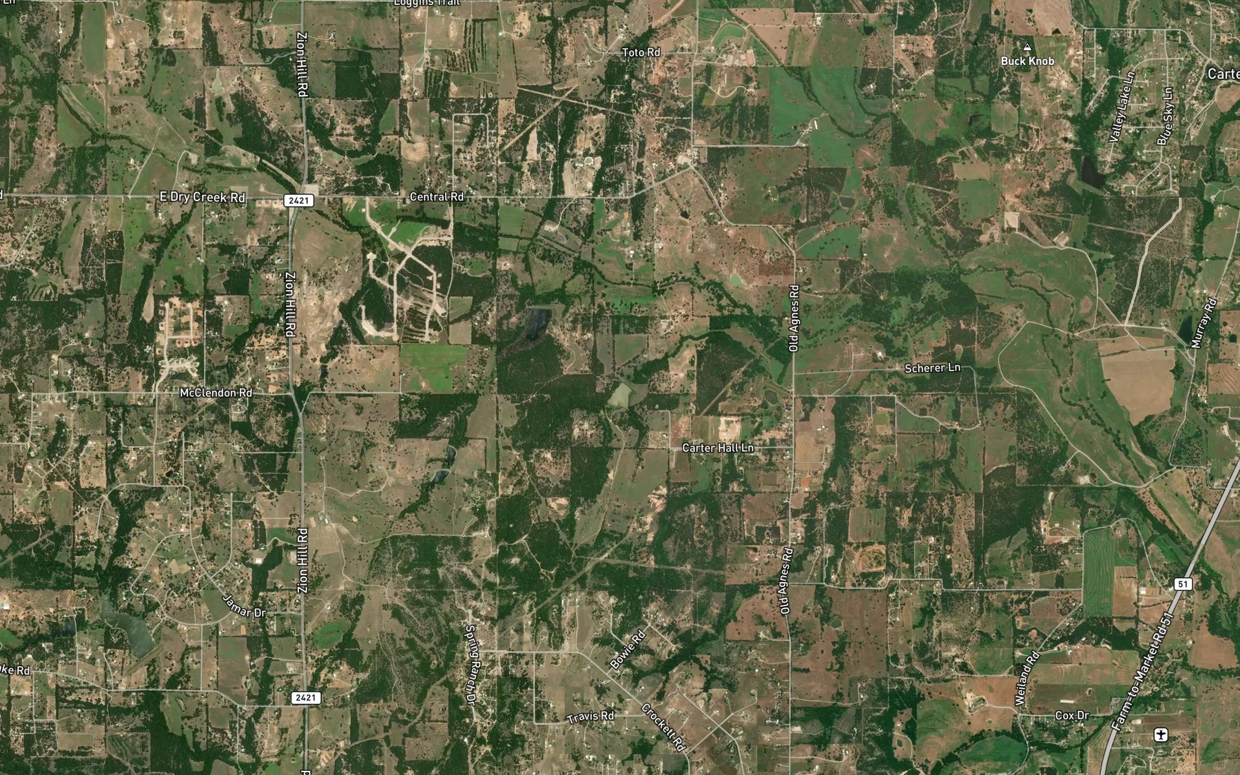 Satellite map of the Soil Conservation Service Site 13 Reservoir