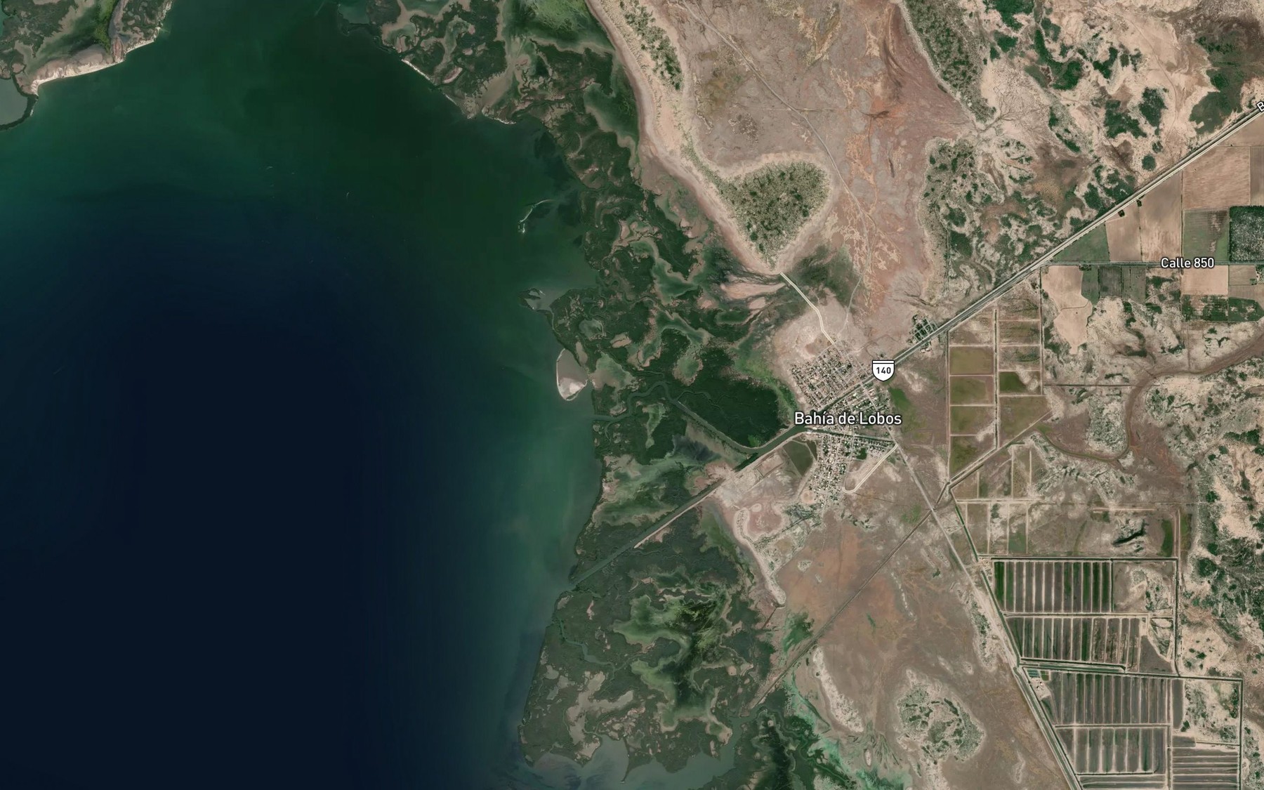 Satellite map of the Estero el Lobito